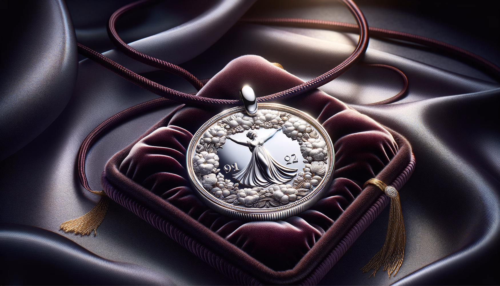 Платиновая монета с отверстием под шнурок (Япония, подарок императору)