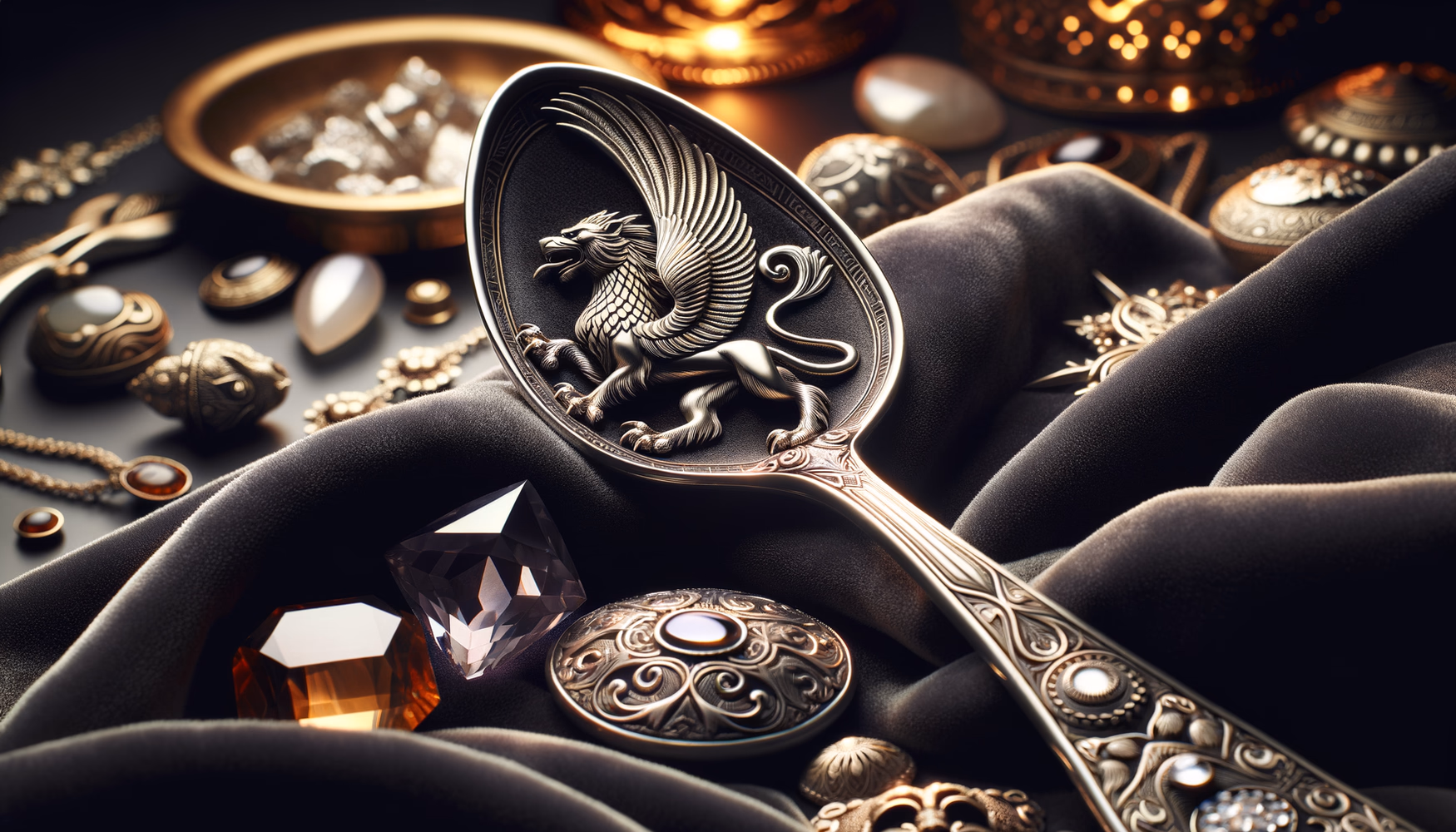 Серебряная ложка с изображением грифона (Скифы)