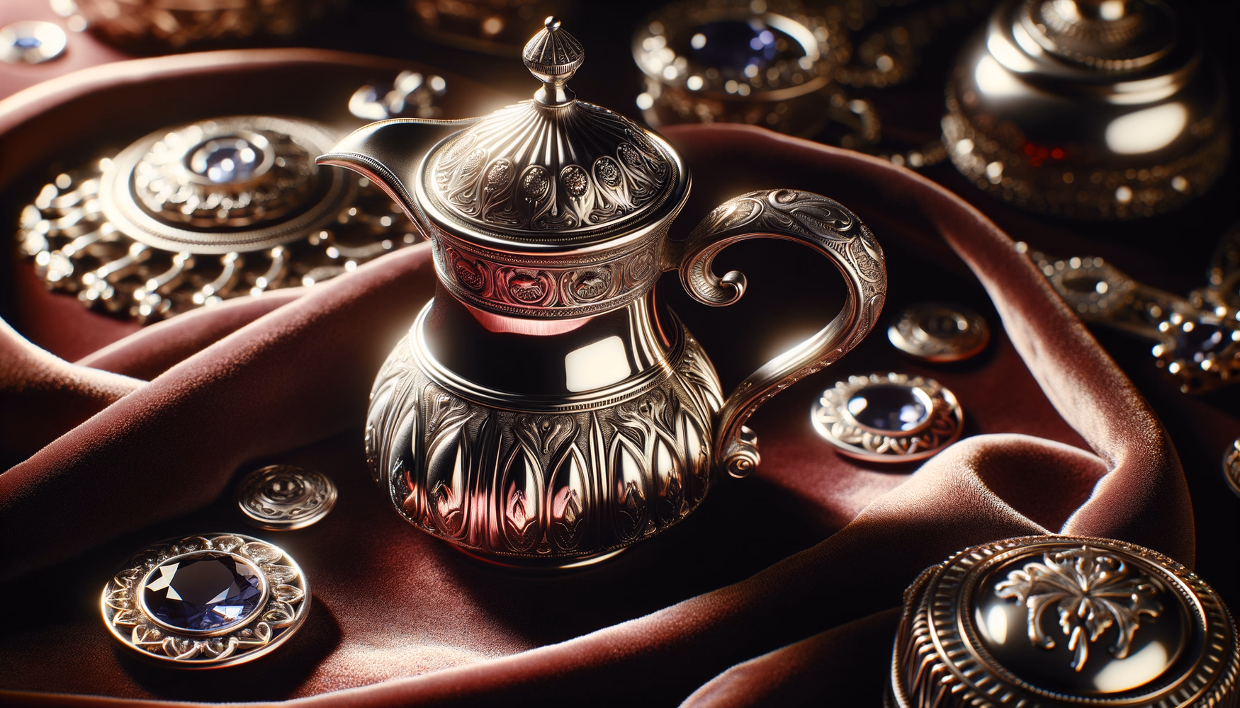 Серебряная ручка для кофейника