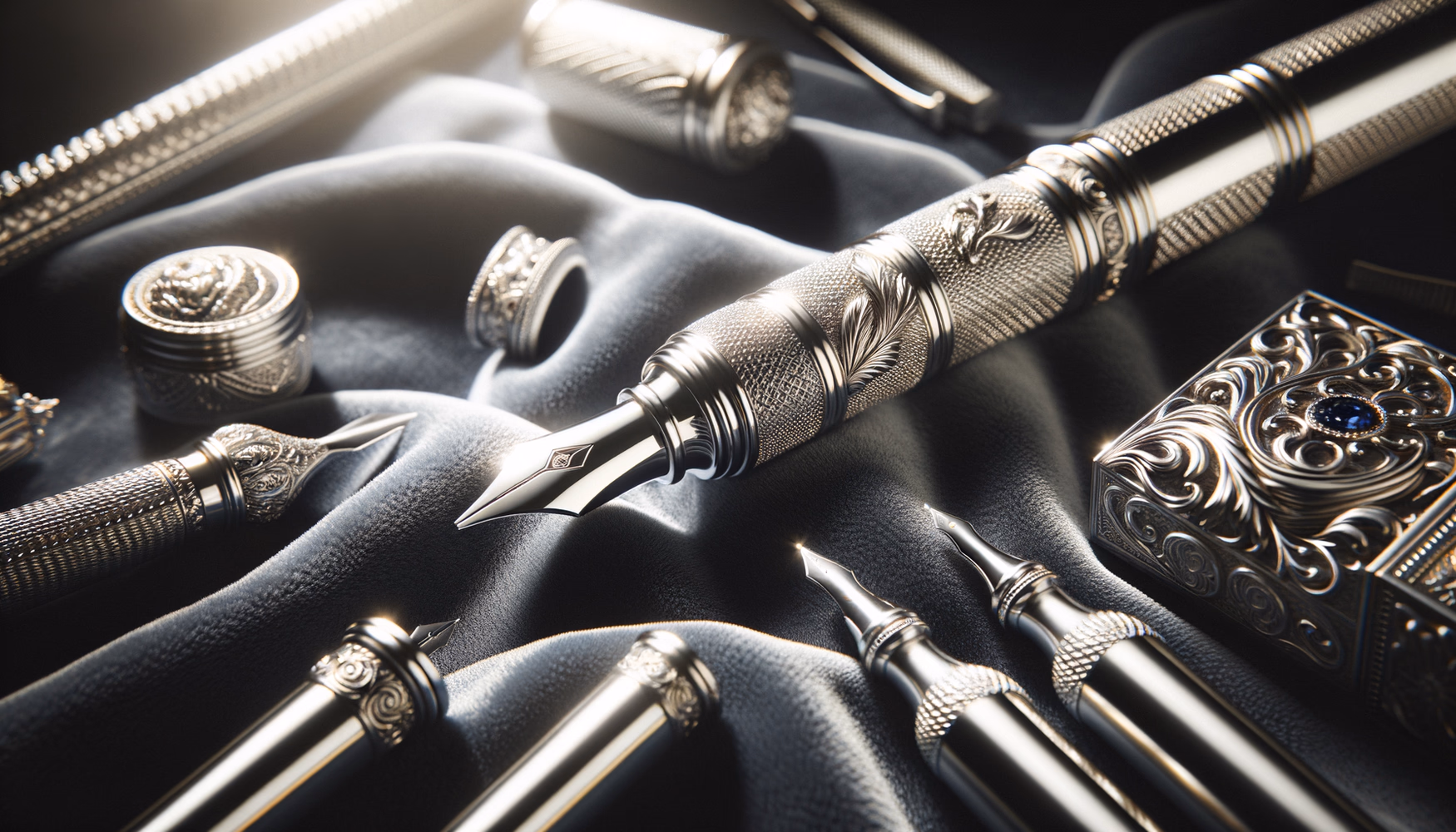 Серебряная ручка от чернильницы