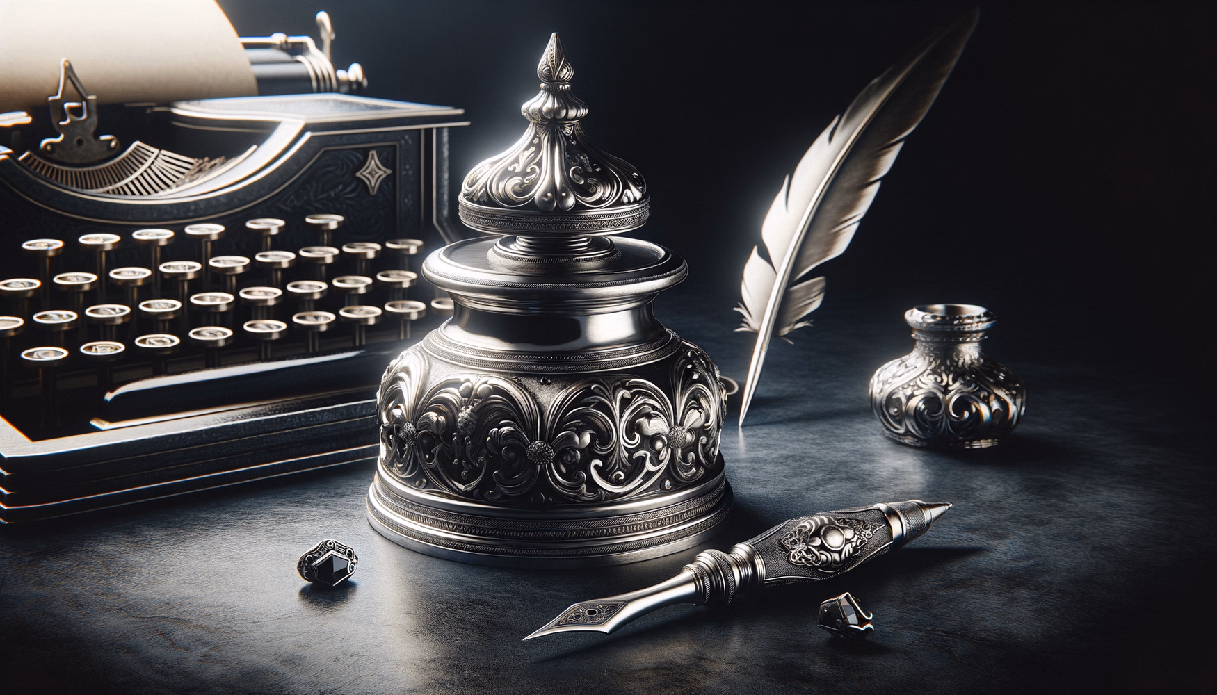 Серебряная вставка в чернильницу (Италия, XV век)