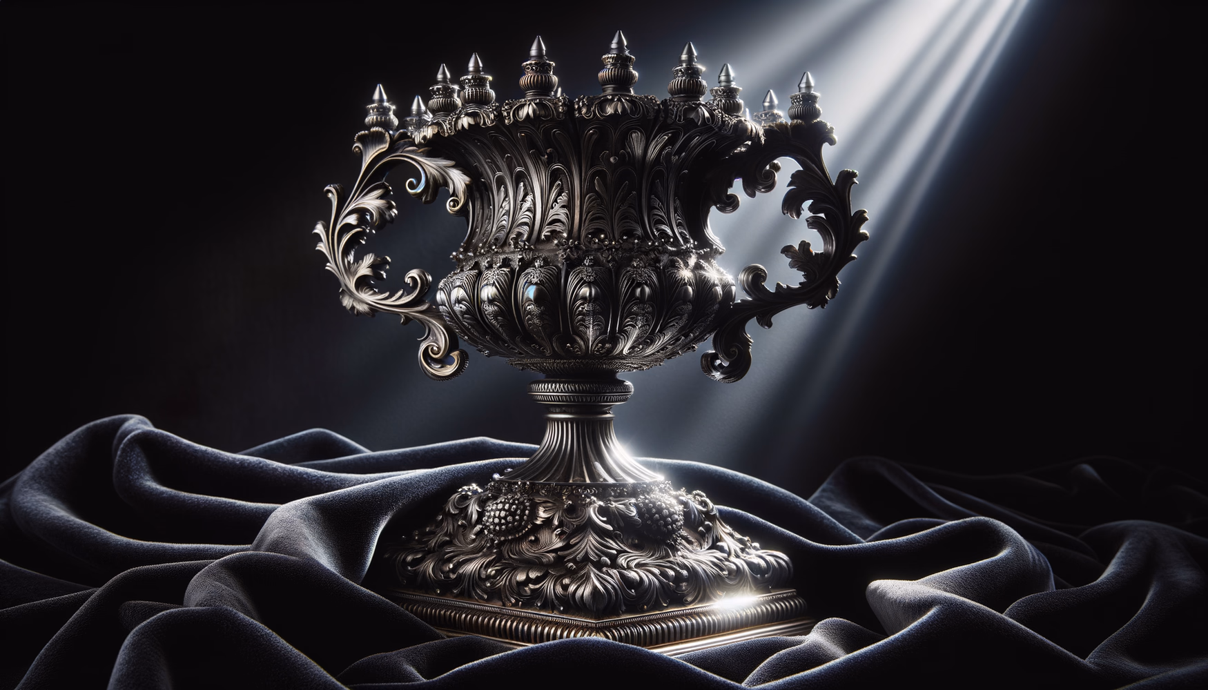 Серебряные клёпки на канделябре (Германия, 1600-е)