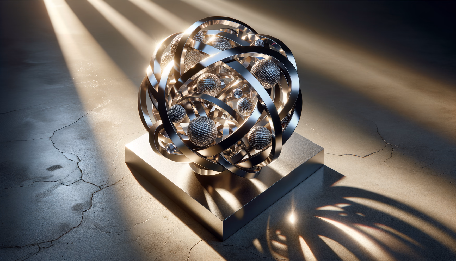 Современная металлическая скульптура: абстрактные конструкции из стали и алюминия