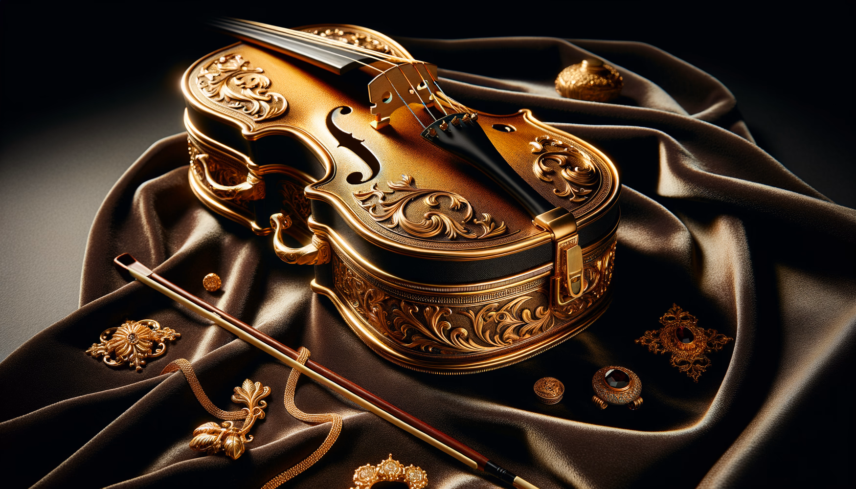 Золотая обшивка футляра для скрипки (Меценаты XIX века)