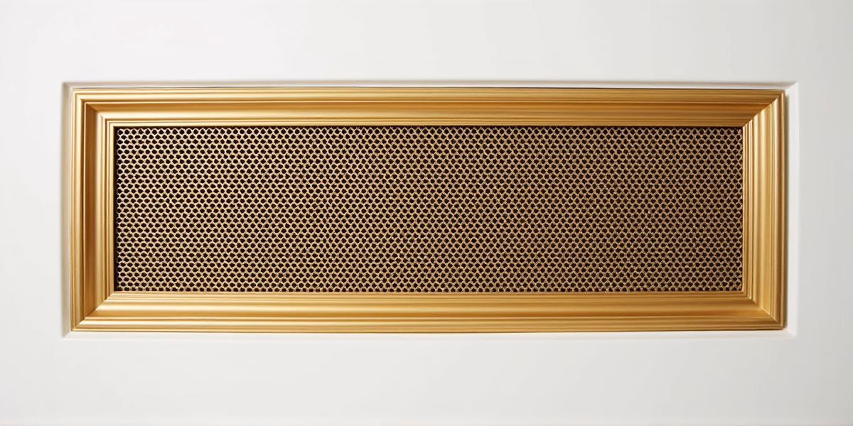 Золотая решётка на вентиляцию шкафа