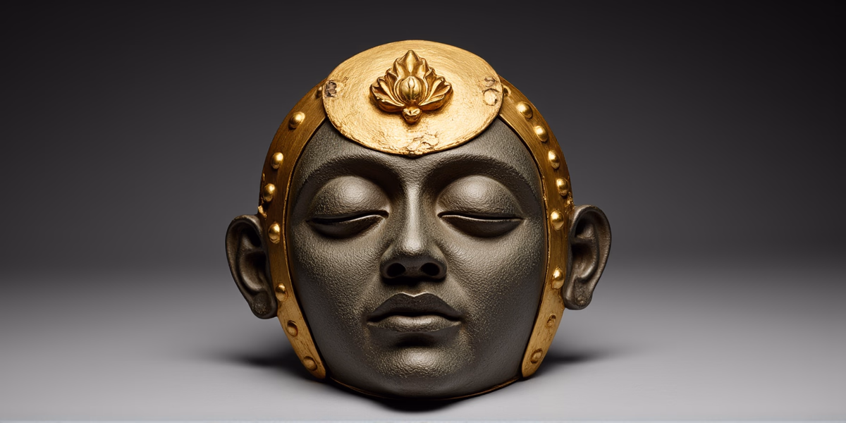 Золотая вставка в маску для погребения (Индия)