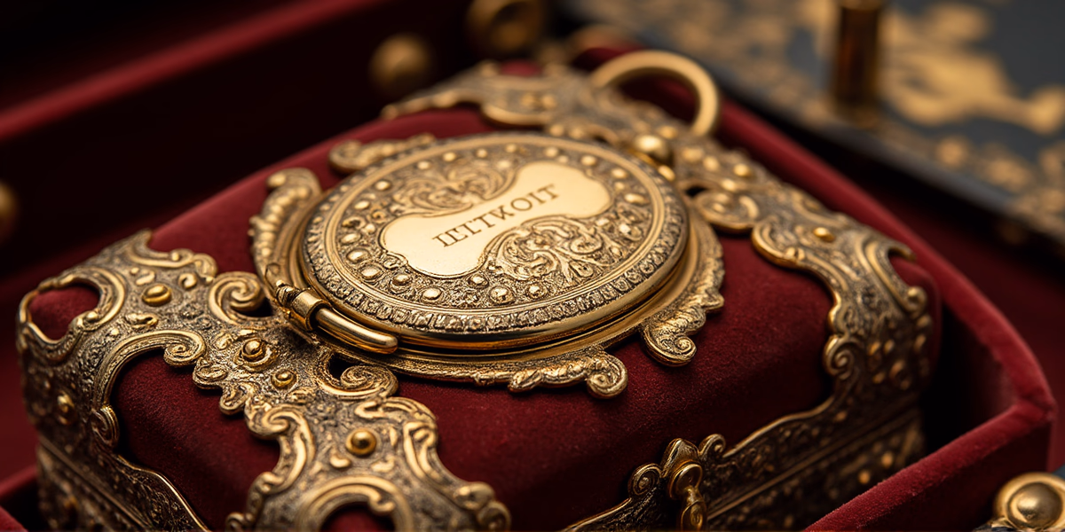 Золотая защёлка на подушке для игл