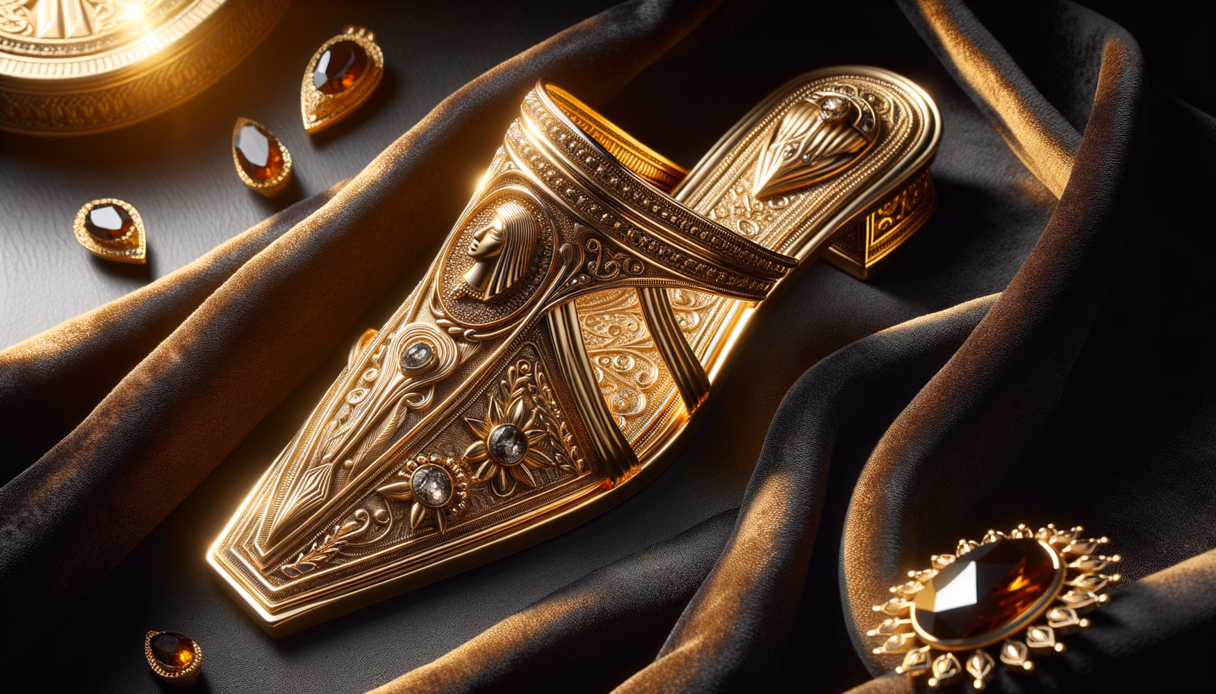 Золотой фрагмент украшения сандалии (Египет)