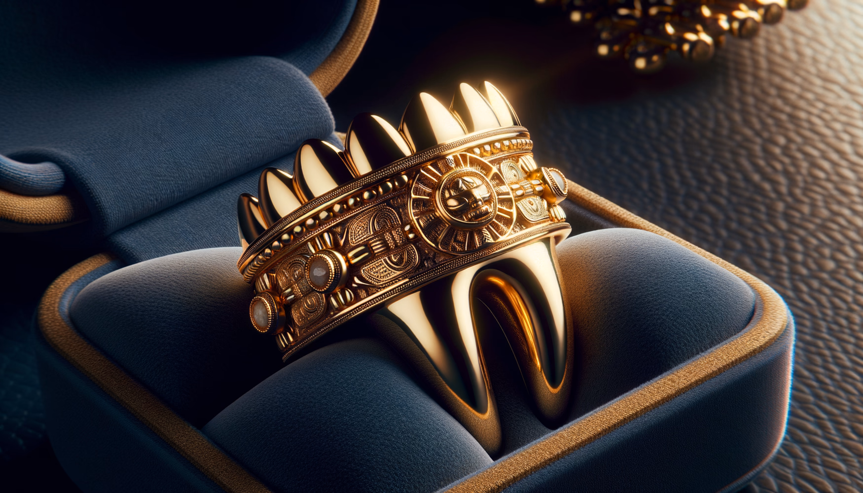 Золотой колпачок для зуба (Майя)