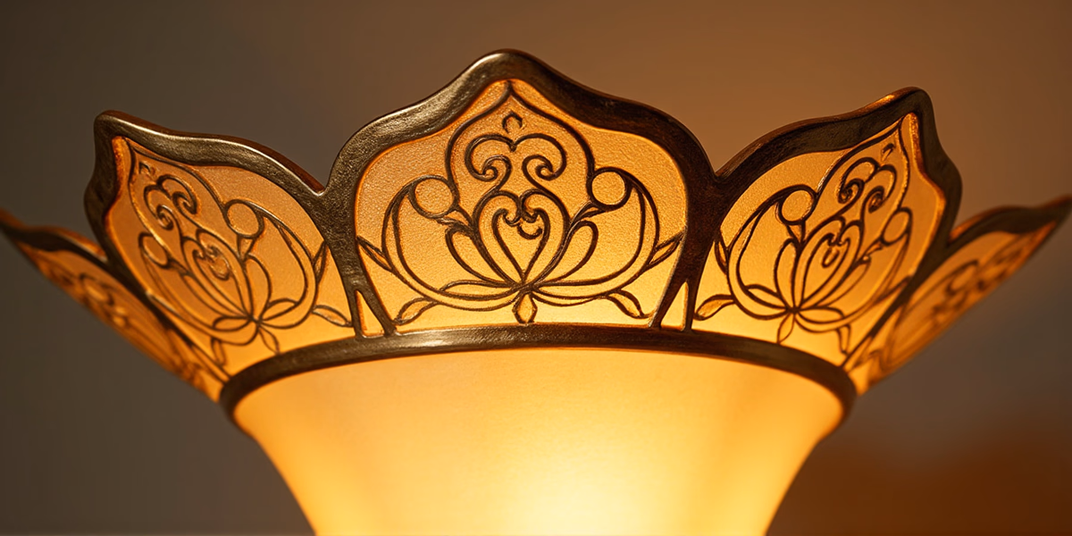 Золотой ободок для лампы (Модерн)