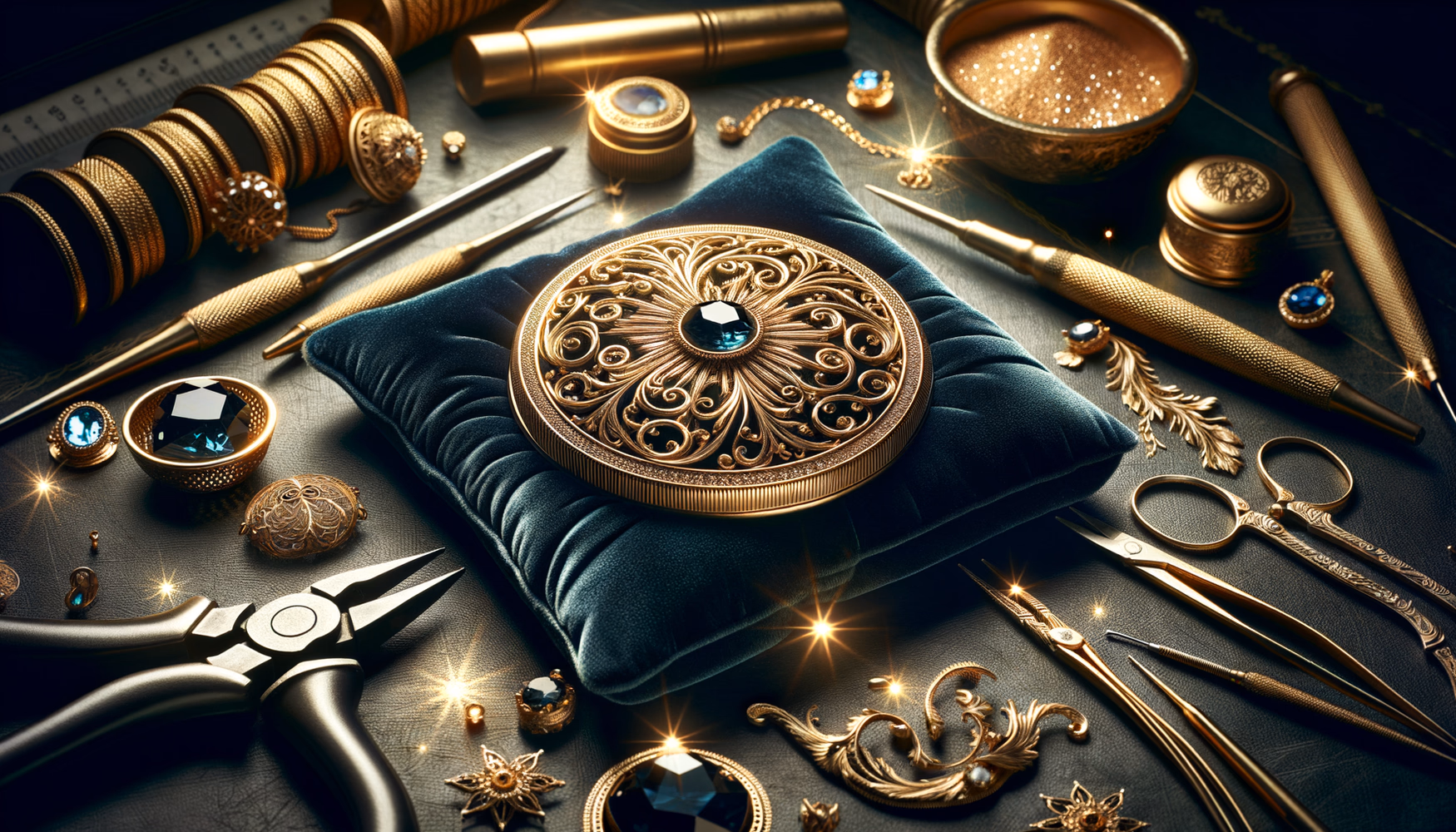 Золотой щиток для глаза в маске