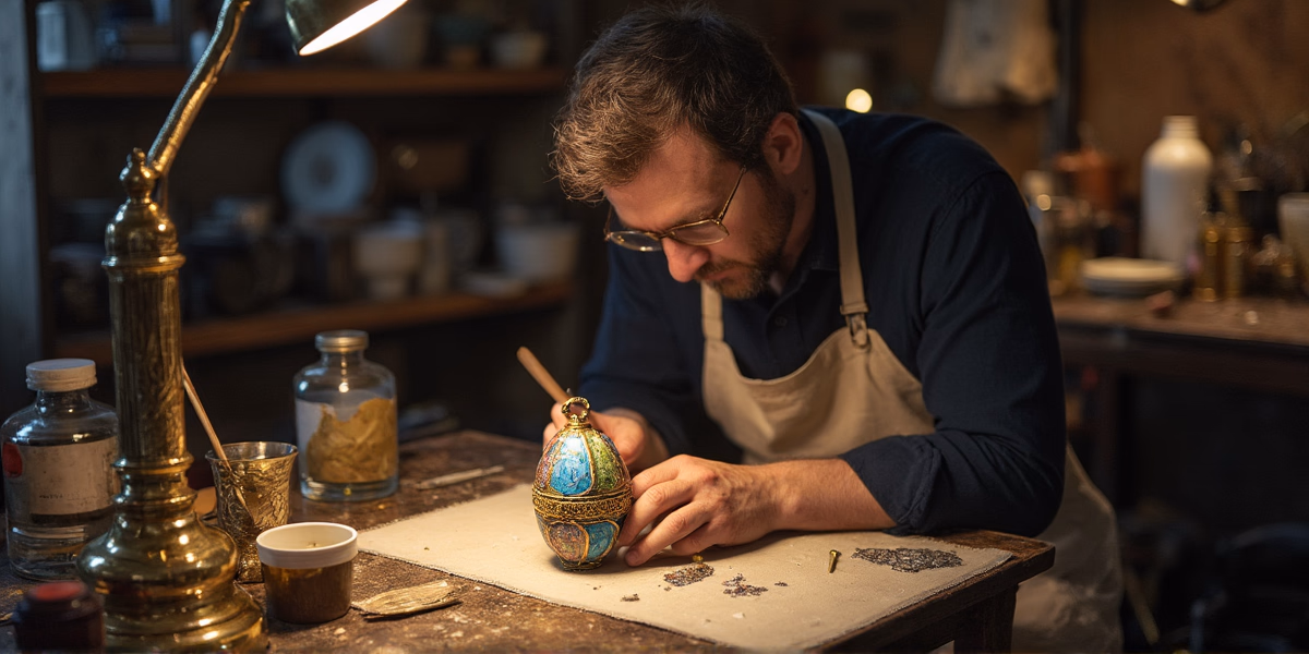 Фаберже и его яйца: использование золота, серебра и эмали в ювелирном искусстве