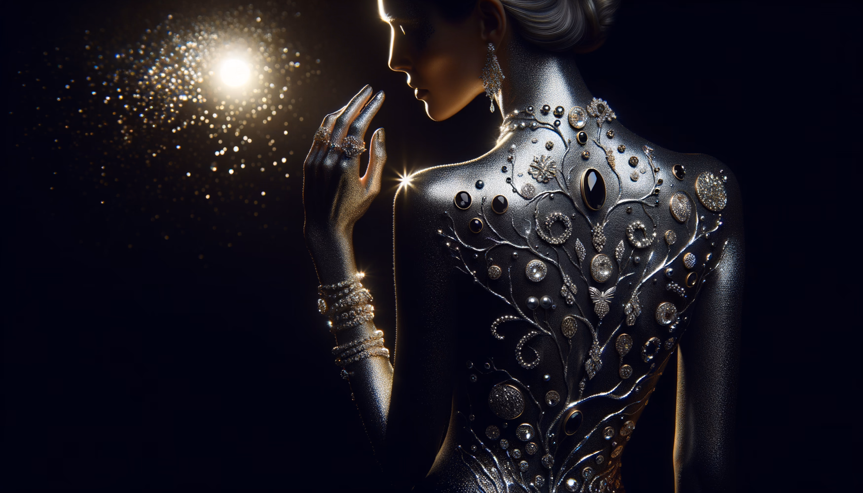 Блеск металла в перформансах боди-арта: кожа как холст.