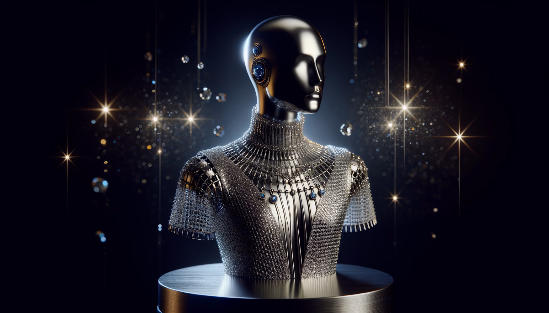 Болеро из металлической сетки: футуристический акцент