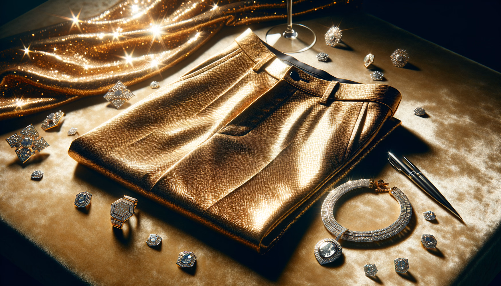 Брюки из ламе: блистательный тренд вечерней моды.