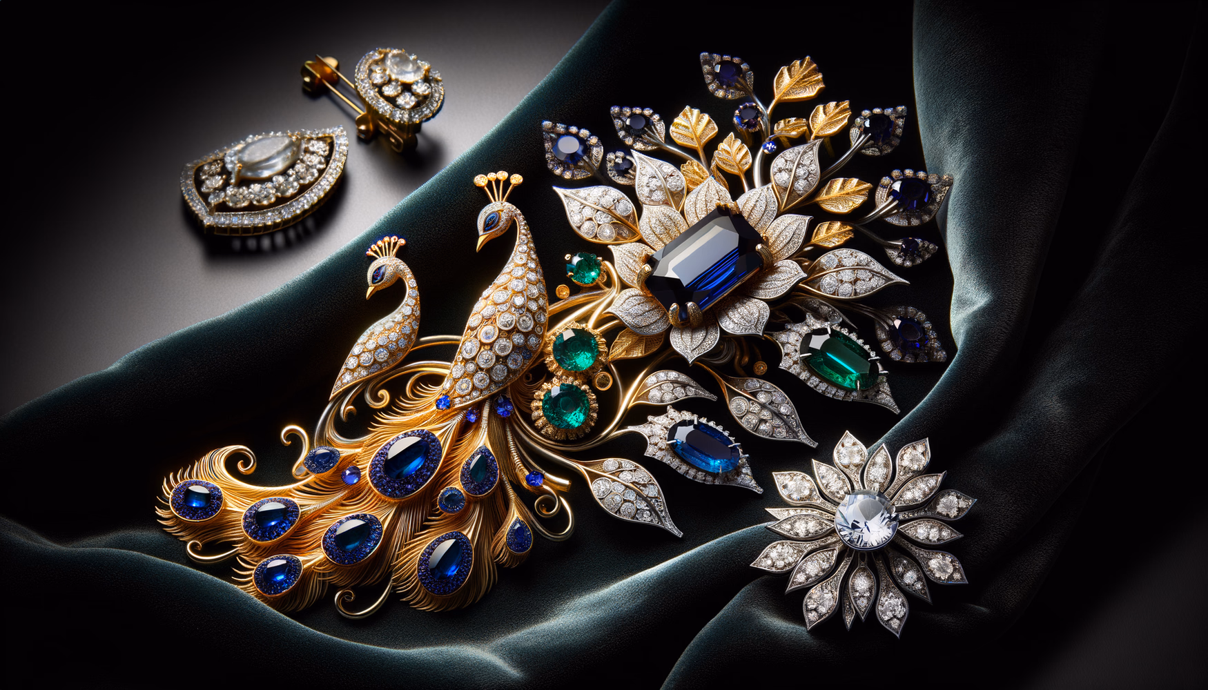 Фантазийные броши из благородных металлов: от винтажа до авангарда.