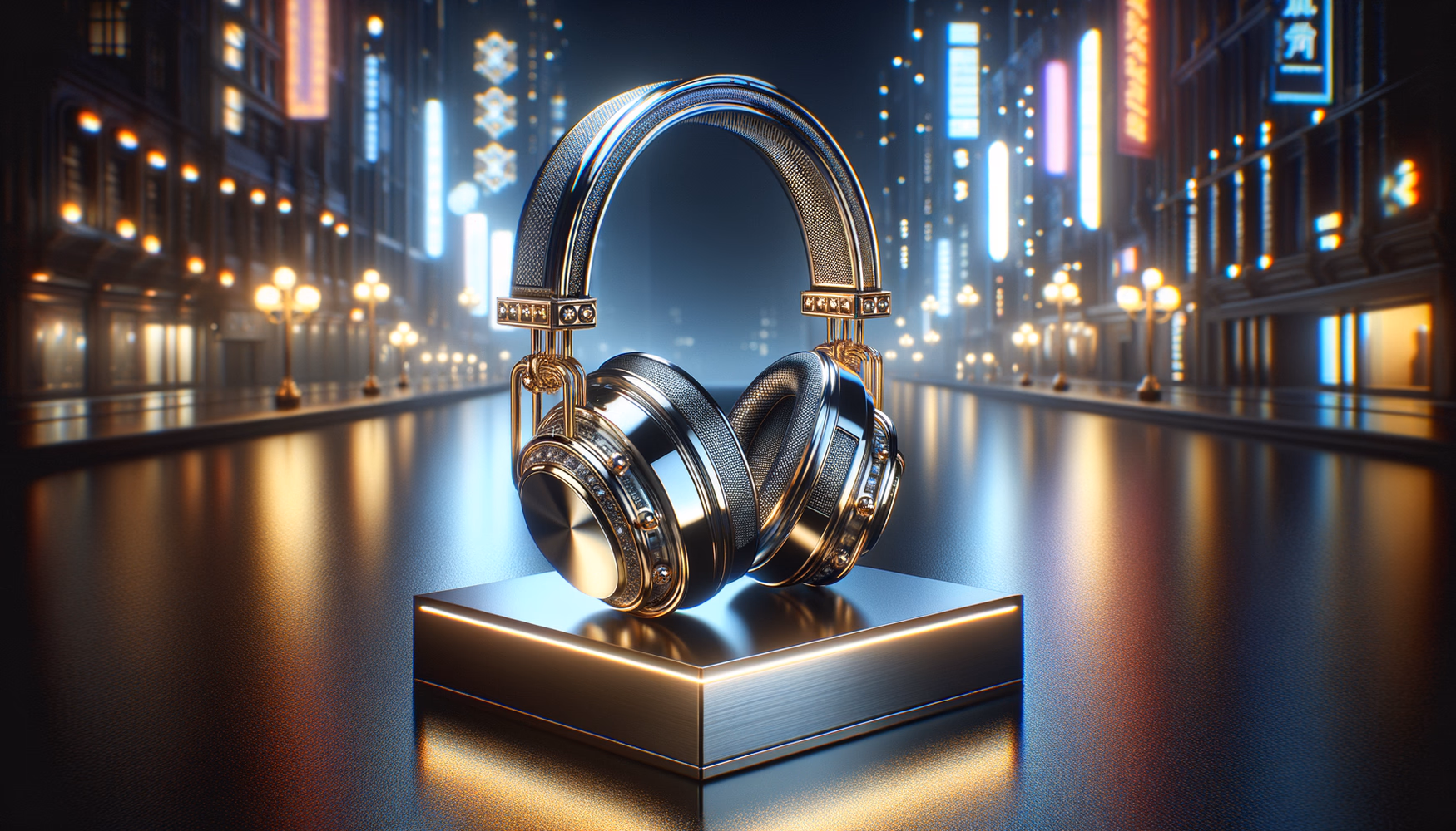 Футуристичные наушники-аксессуары: металл в аудио-моде.