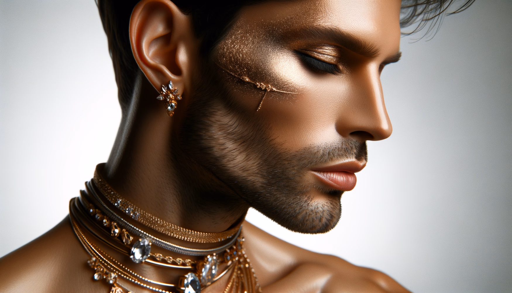 Макияж с эффектом металлик для мужчин: разрыв гендерных стереотипов.