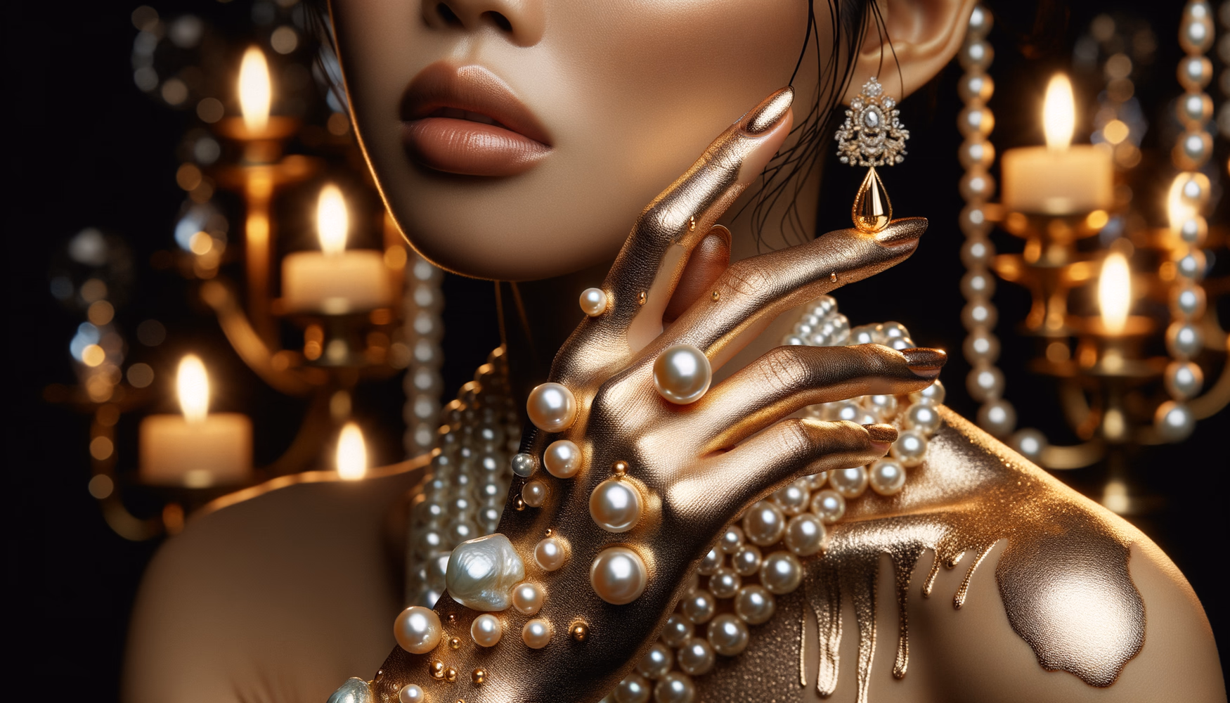 Металлический хайлайтер: эффект влажного блеска на коже.