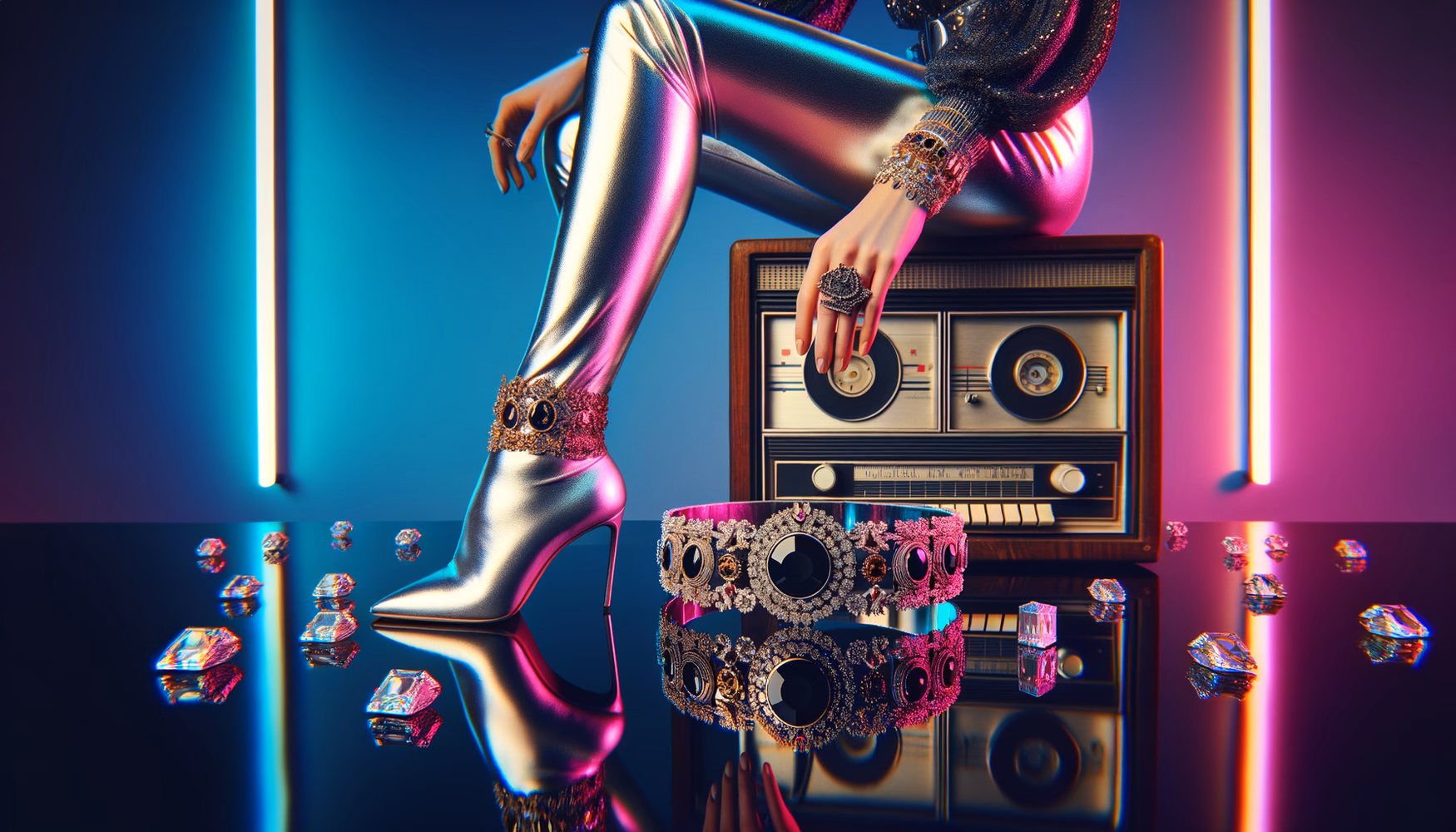 Металлизированные леггинсы: от аэробики 80-х до кэжуала XXI века.