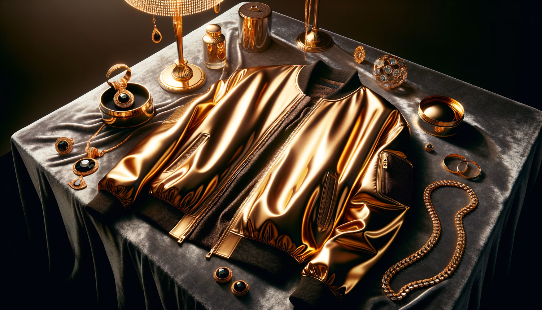 Металлизированный бомбер: спорт-шик с блеском.