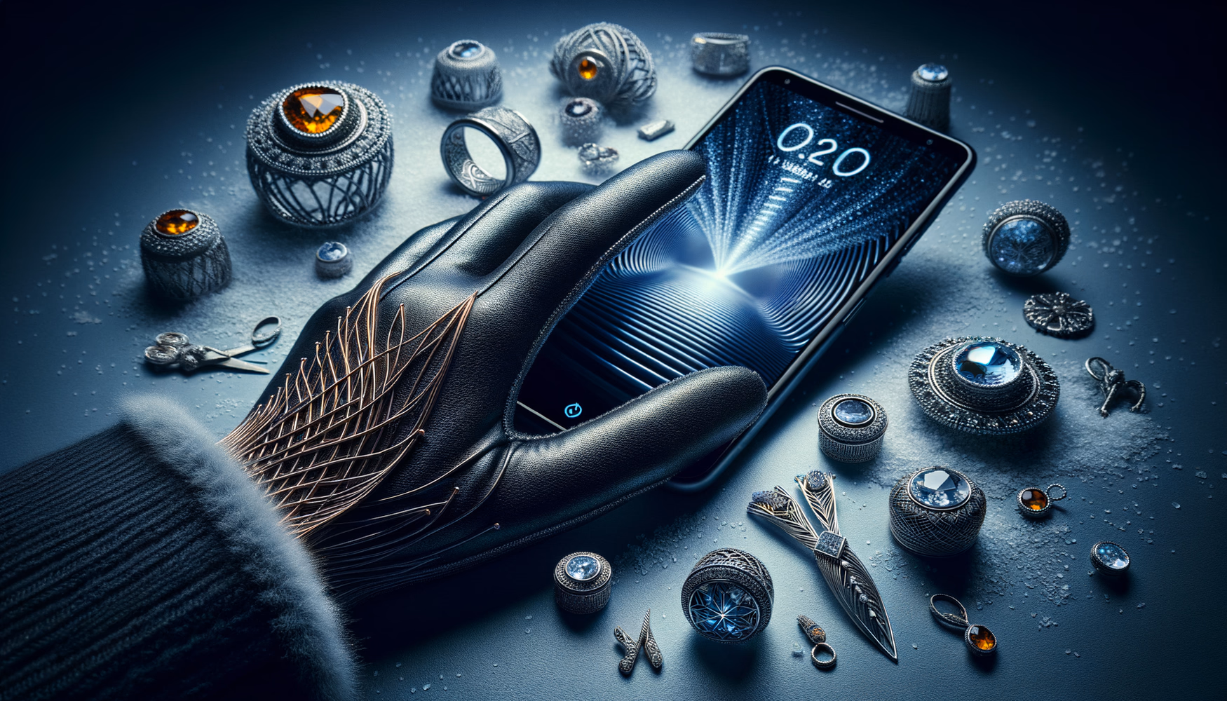 Сенсорные перчатки с серебряной нитью: технология для смартфонов.