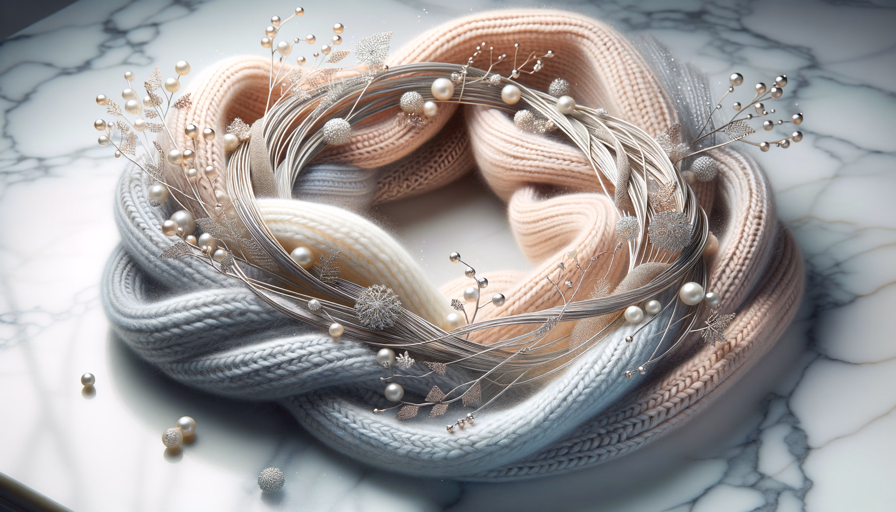 Шарфы с металлической нитью: тёплый аксессуар с блеском.