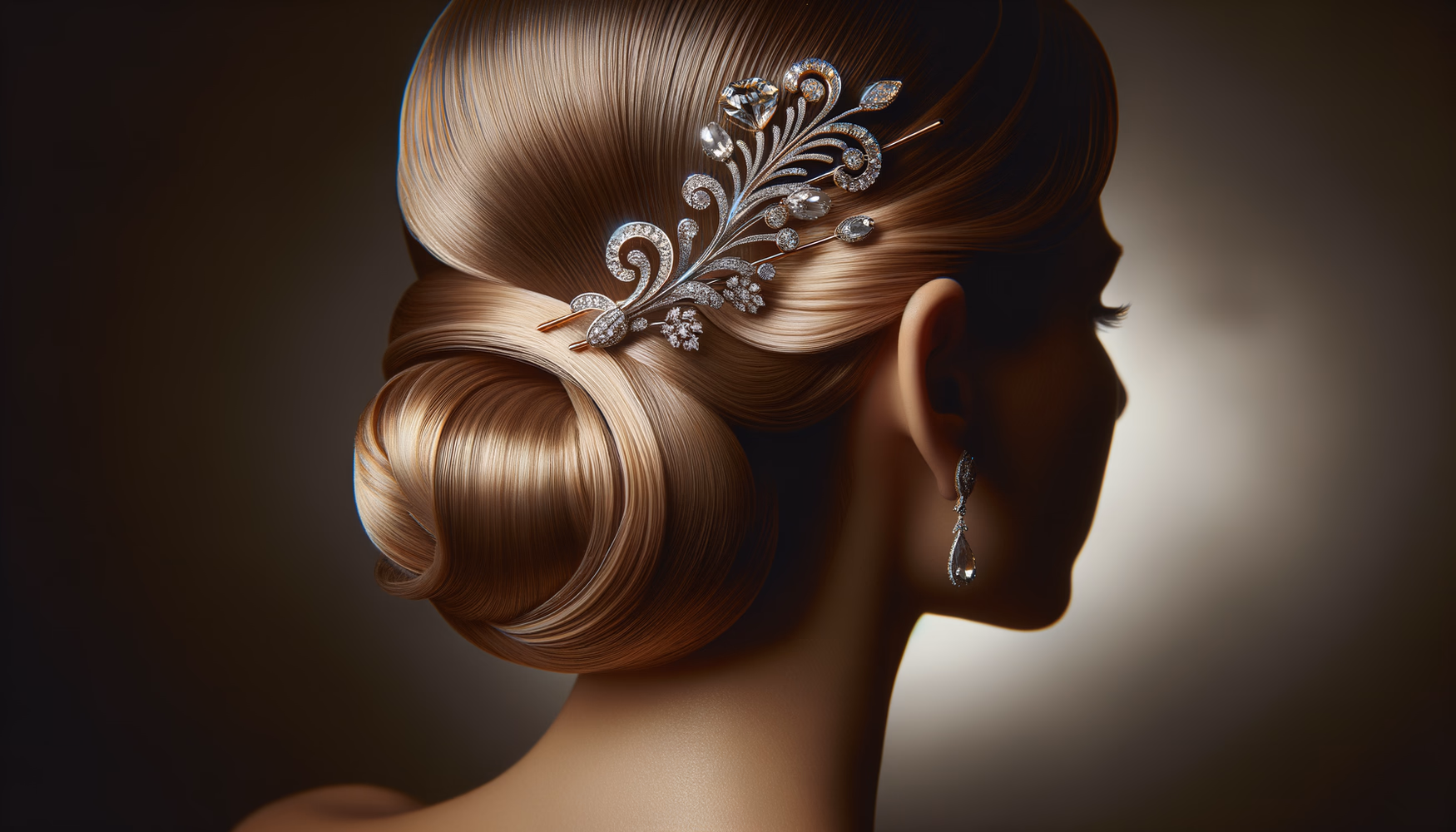 Шиньоны с драгоценными шпильками: винтажное вдохновение.