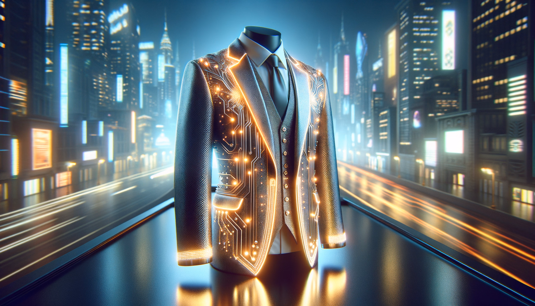 Светящийся пиджак с LED-элементами: мода на электронику.