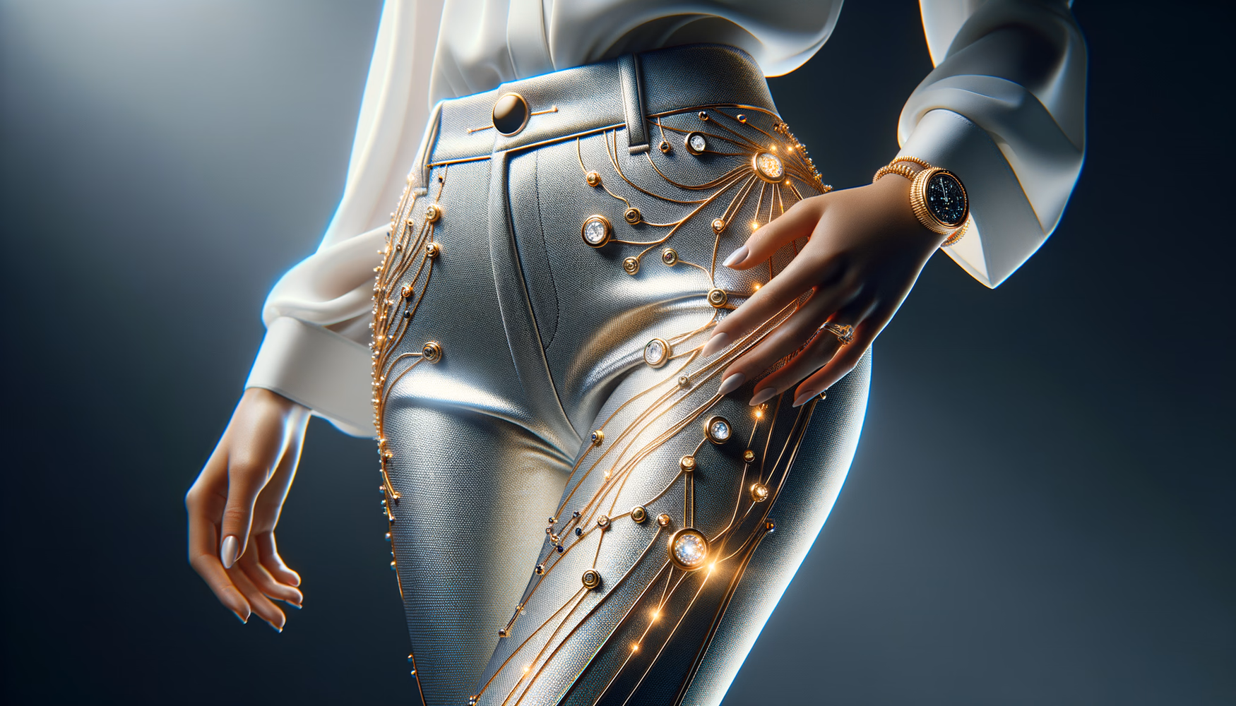 Техно-ткань: брюки с встроенными сенсорами и проводами.