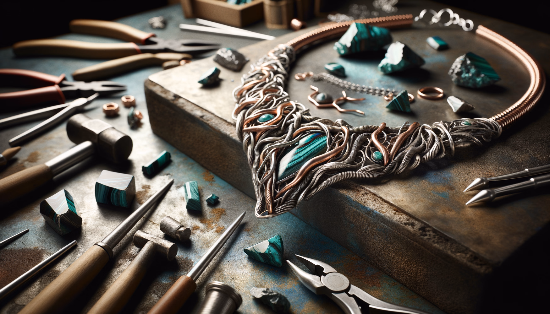 Украшения с сырьём: необработанные металлы в авангардной бижутерии.