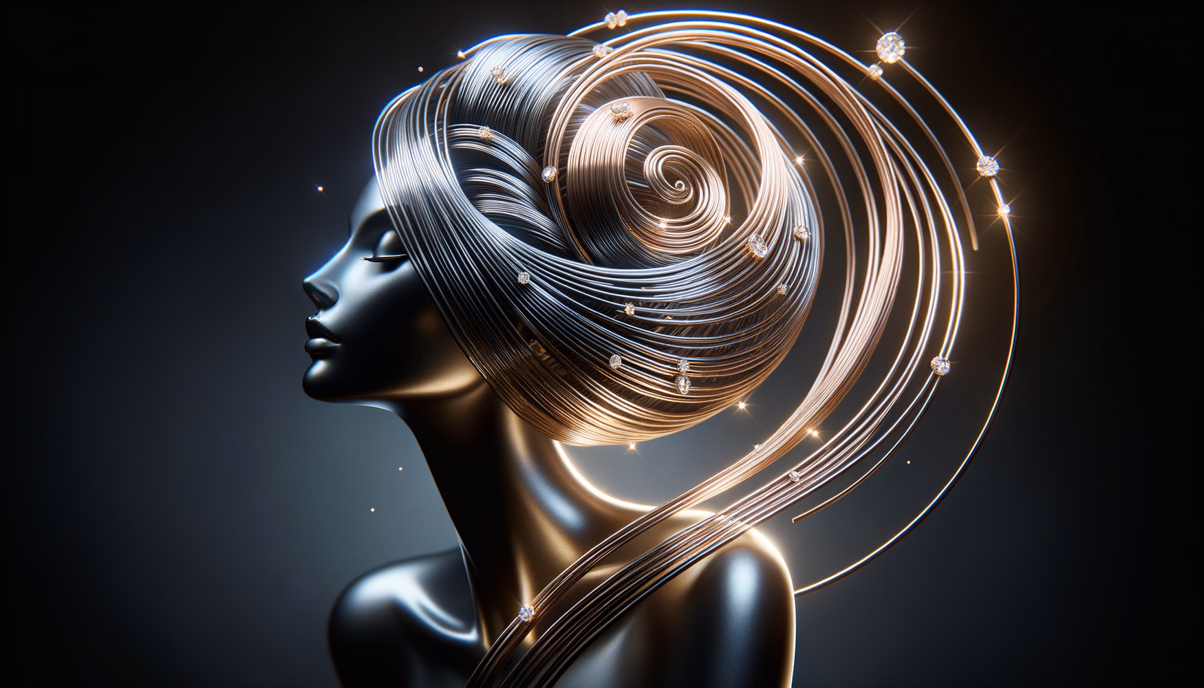 Волосы-скульптура: лак и проволока в авангардных укладках.