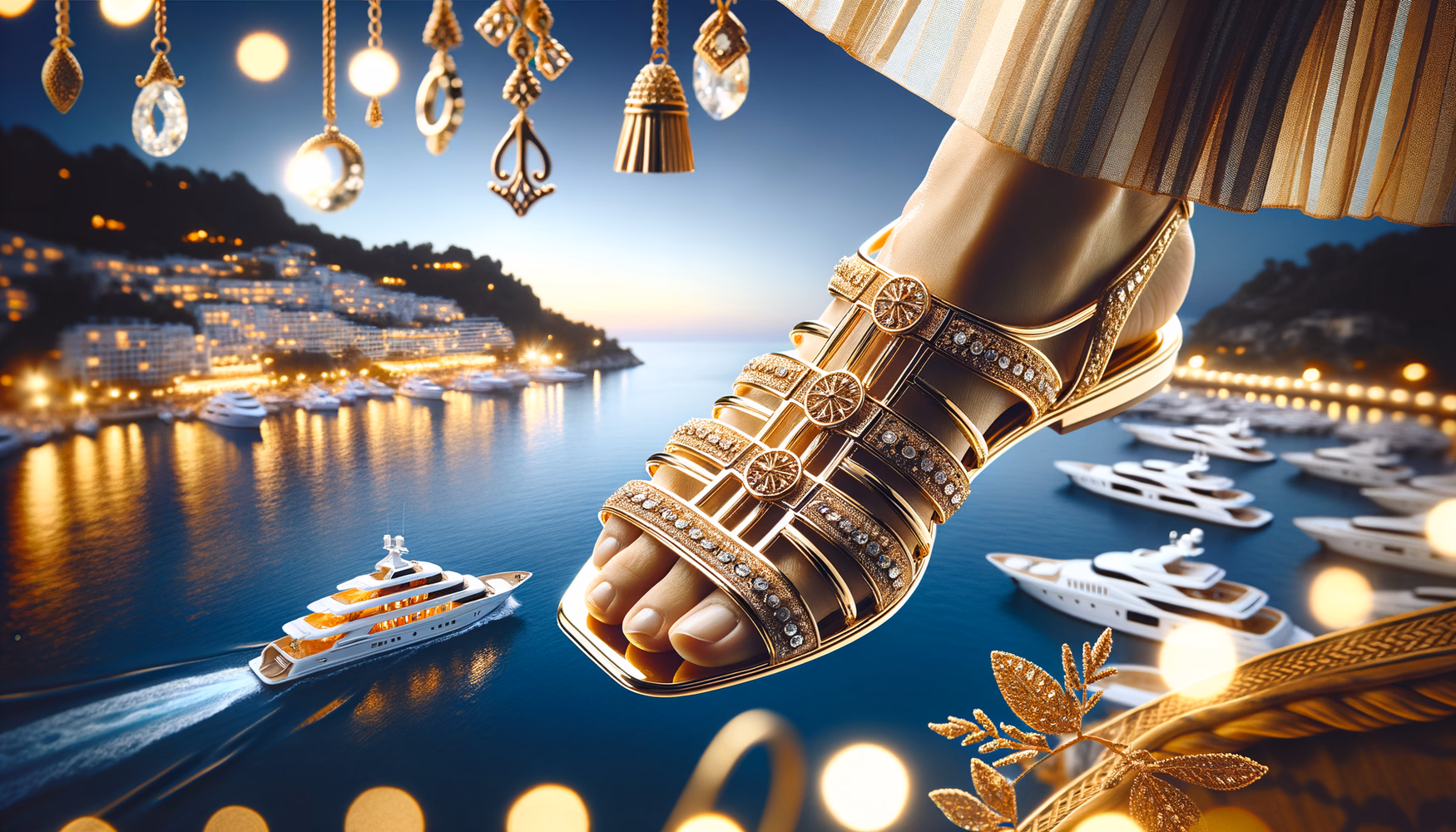 Золотые босоножки: роскошь металла на ногах.