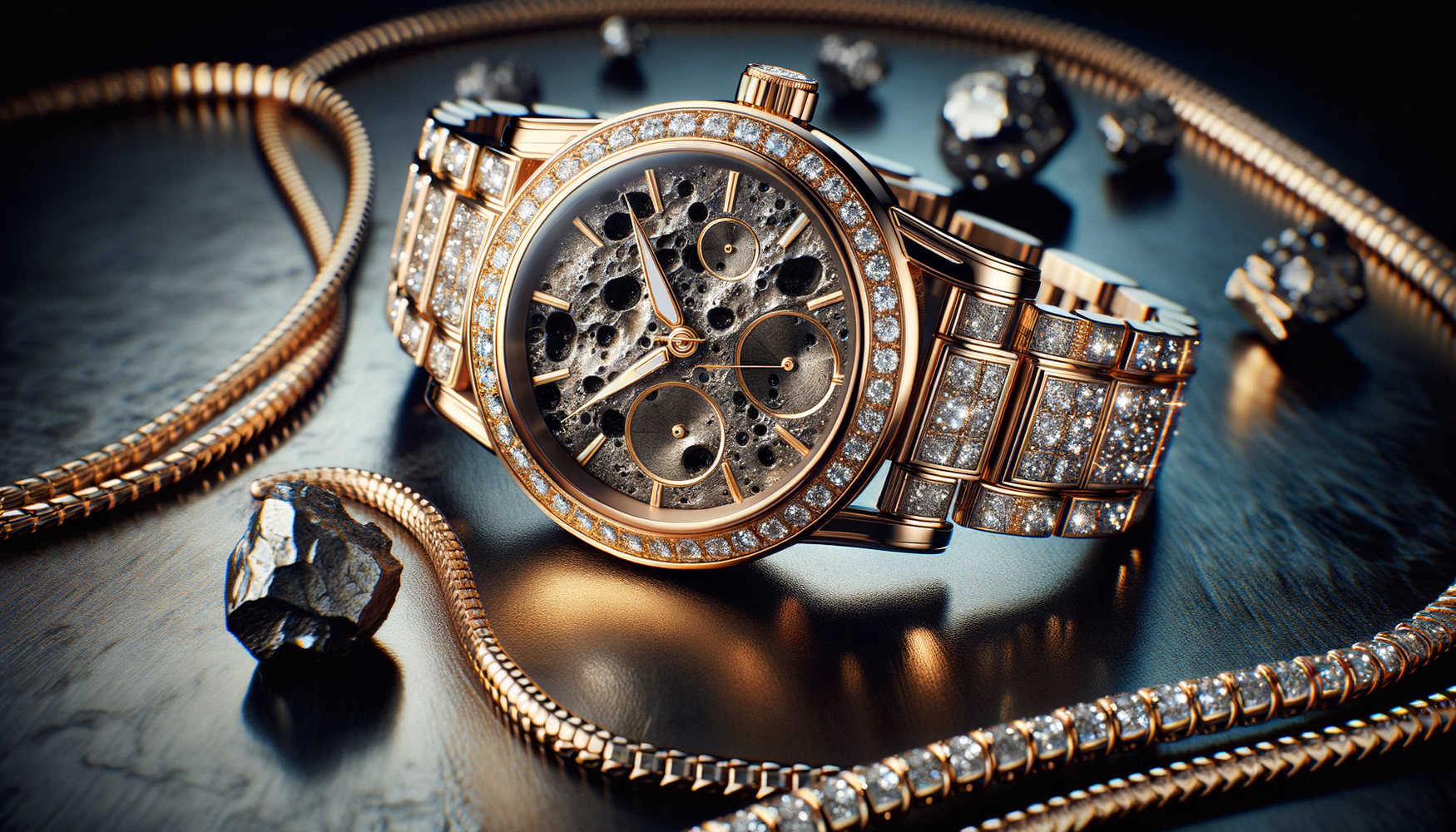 Метеоритные вставки в современных часах