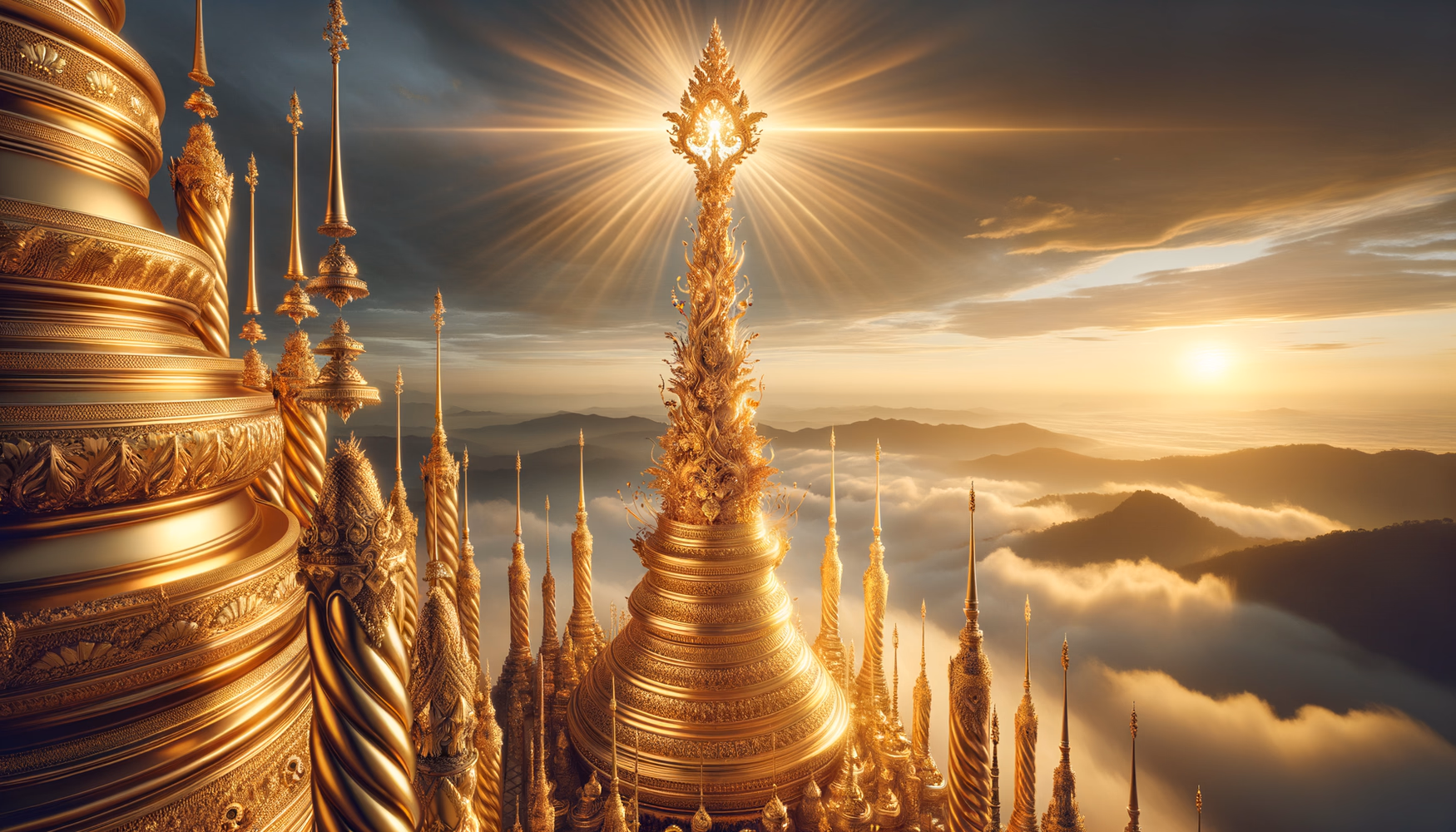 Дхваджа-стамбха: позолоченные храмовые флагштоки