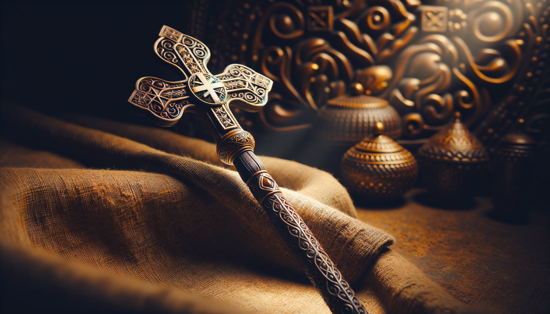 Эфиопские жезлы и короны священников