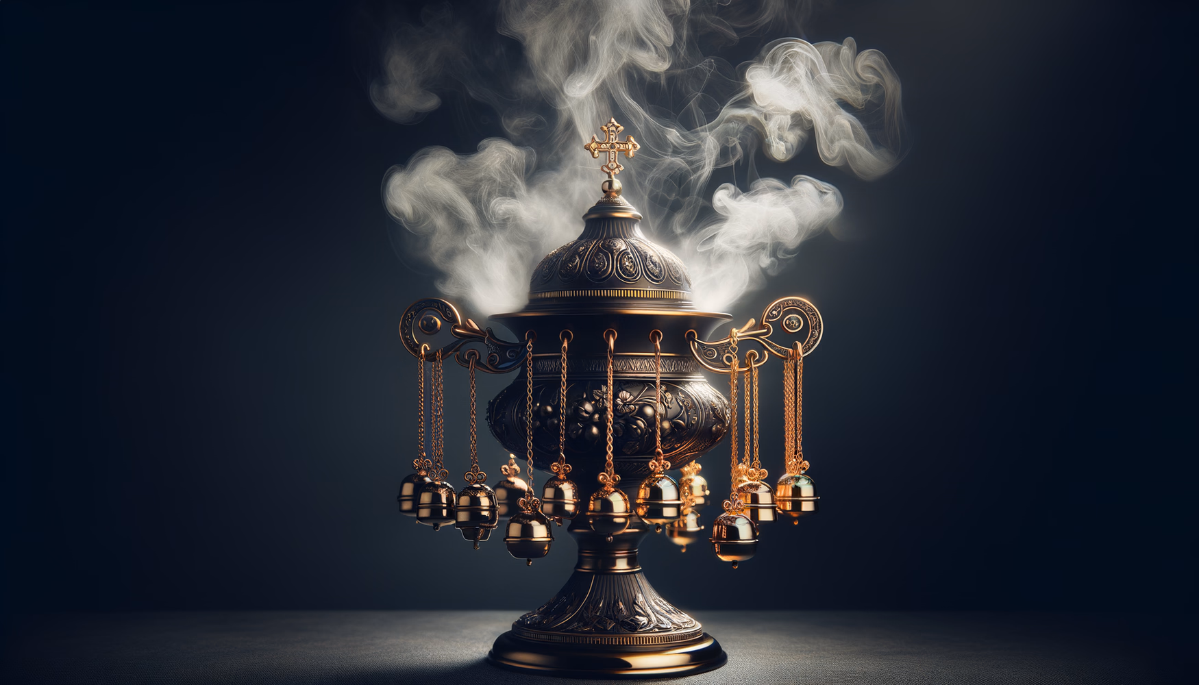 Православное кадило с двенадцатью колокольчиками