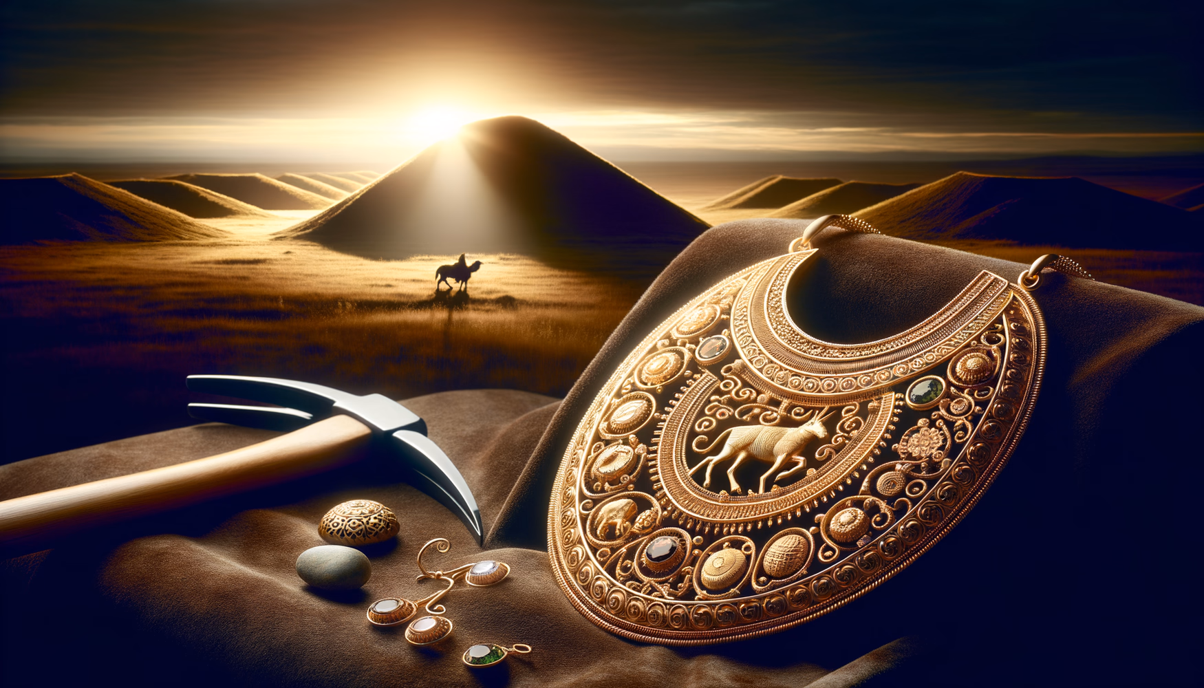 Скифские золотые пекторали в курганах