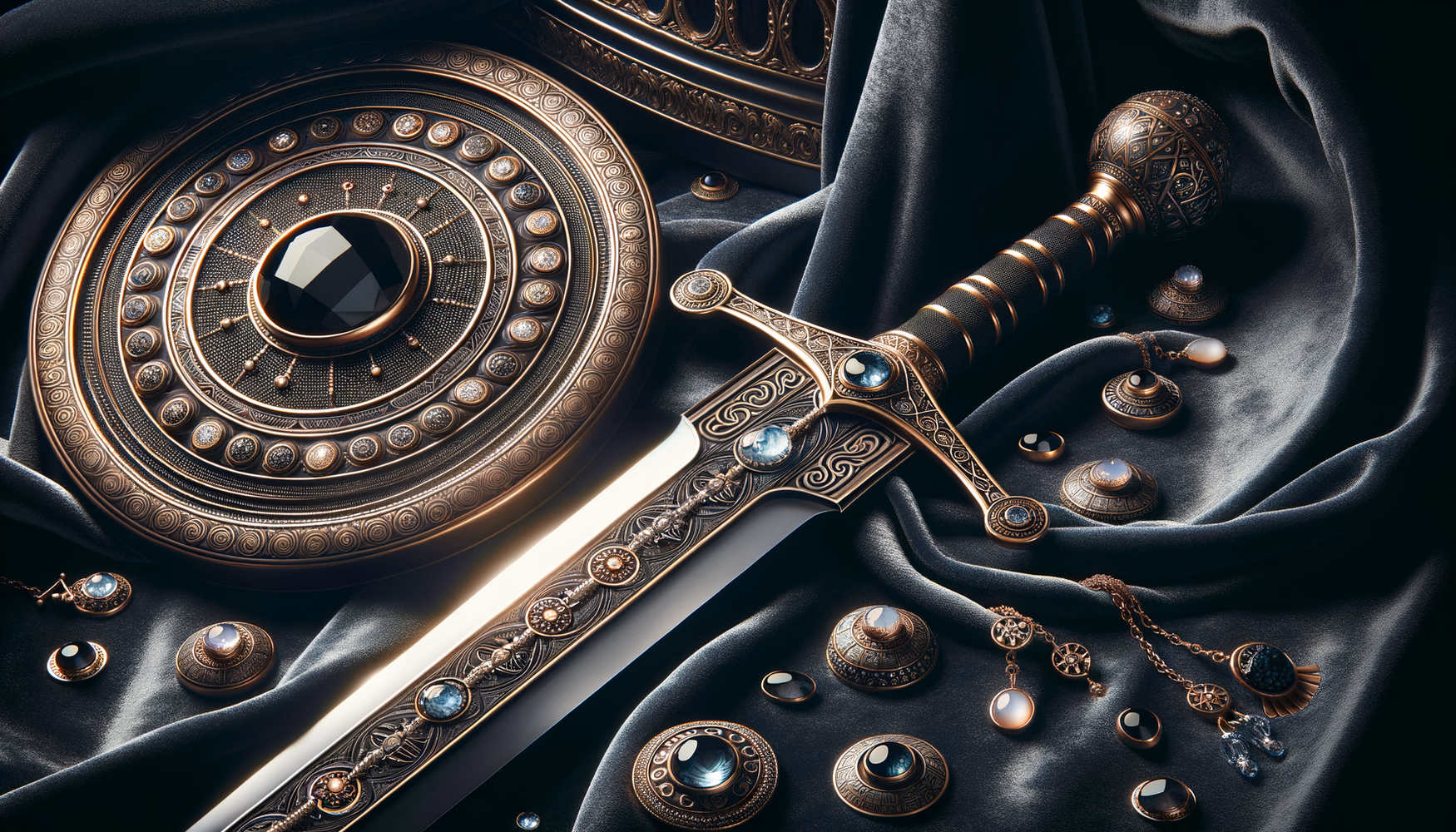 Викингские мечи и щиты в погребениях