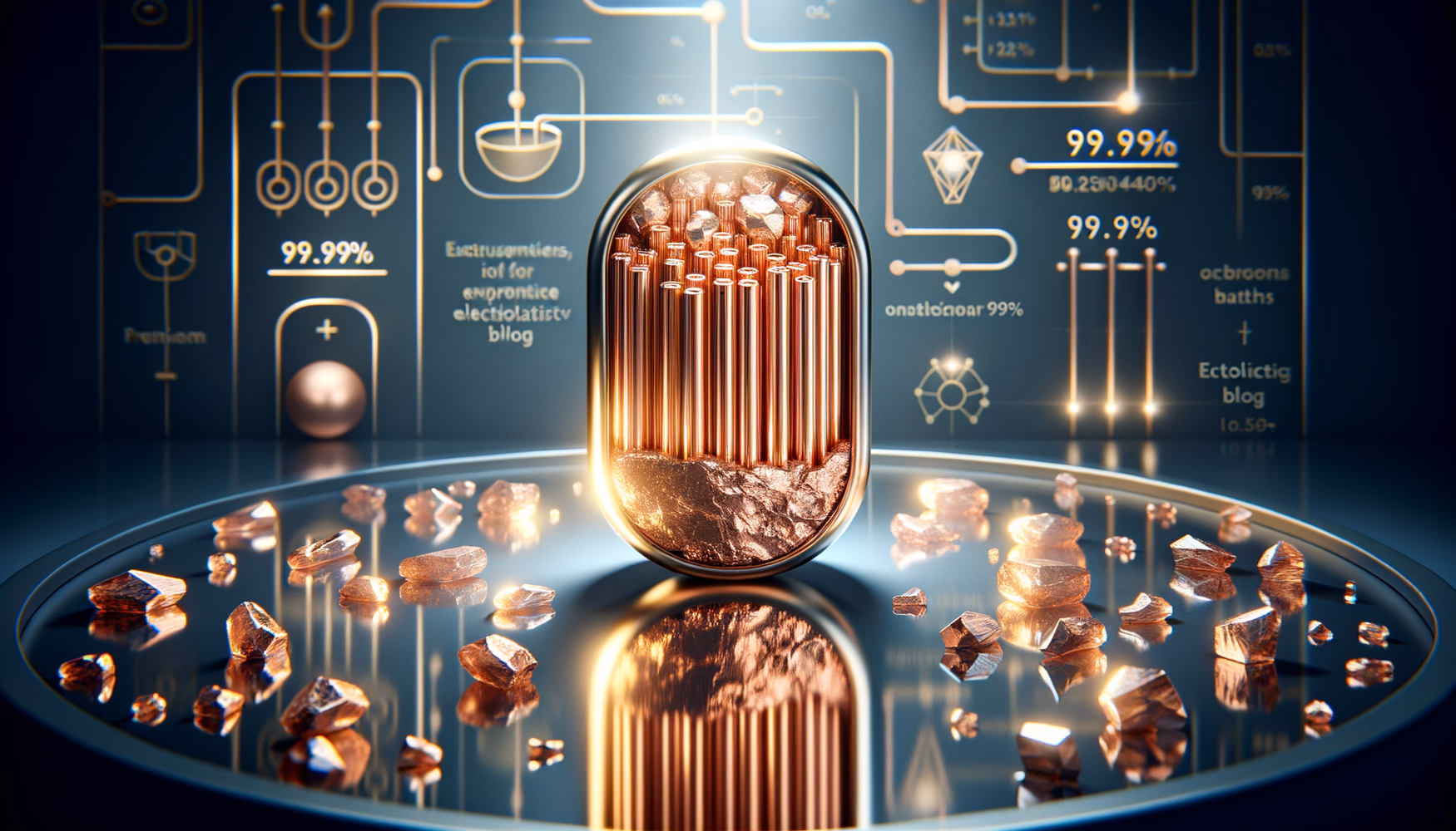 Электрорафинирование меди: очищение черновой меди до 99,99% в электролизёрах