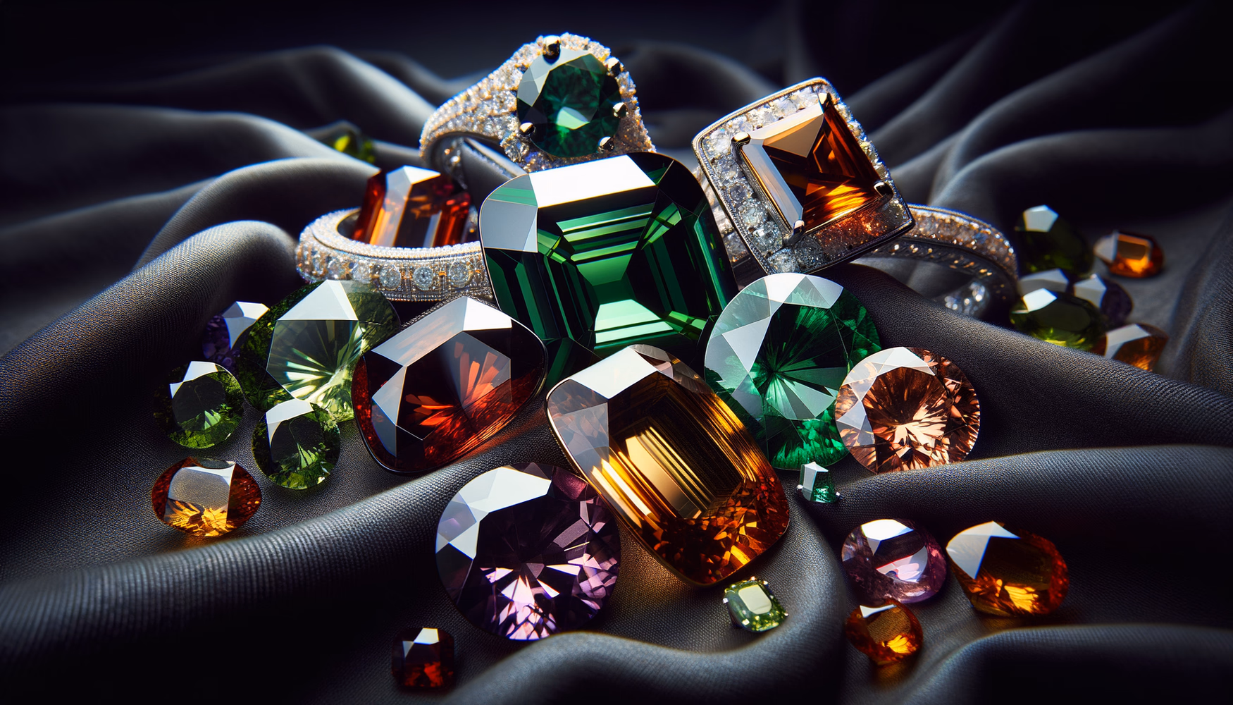 Гранаты: демантоид, цаворит, спессартин, родолит