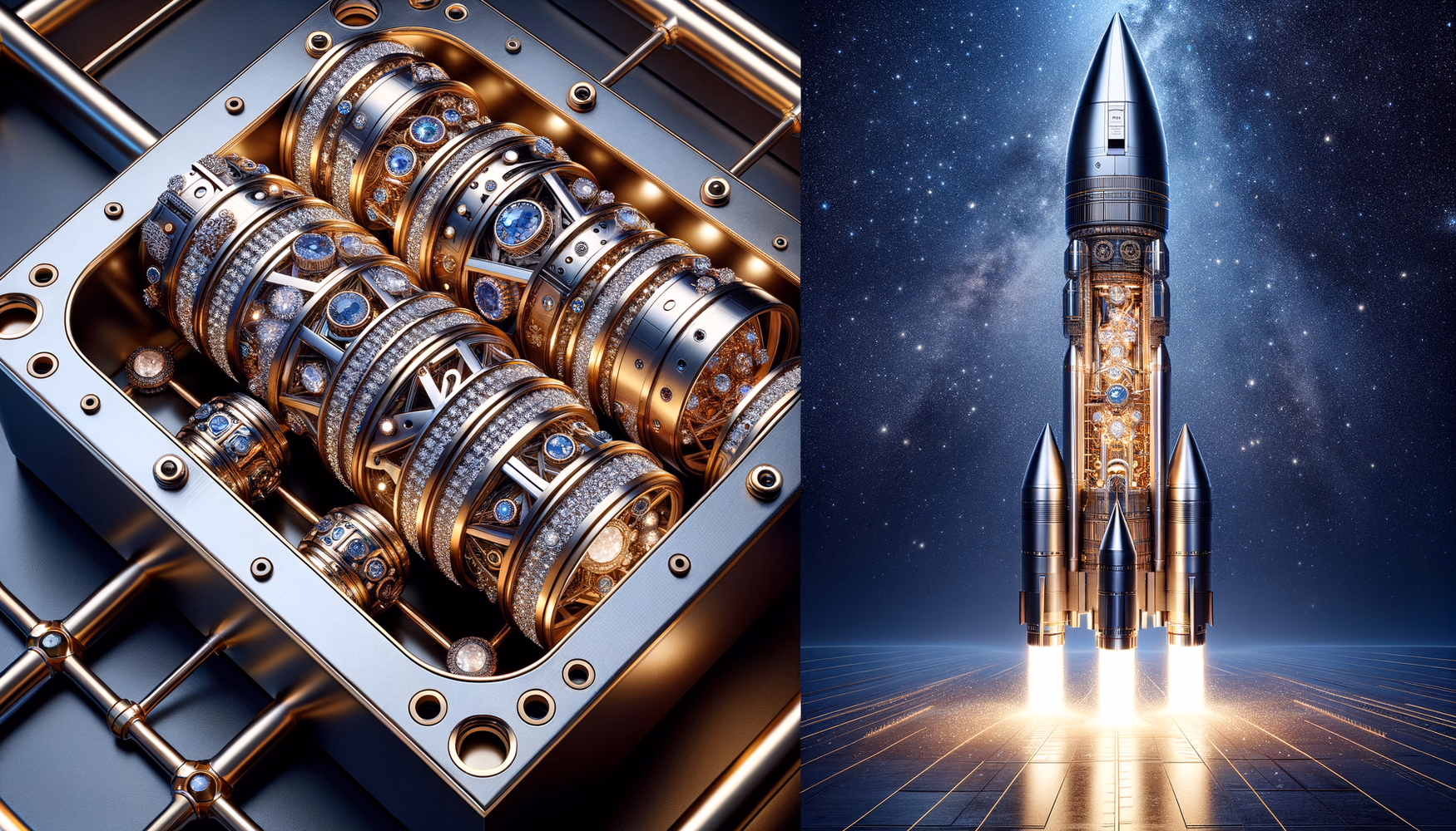 Космические ракеты: алюминиевые баки, титановые крепления и графитовые сопла