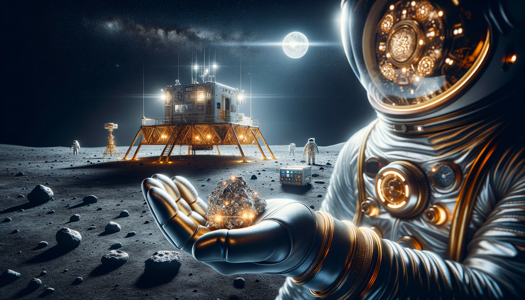 Лунная пыль и металлы: использование реголита для извлечения железа и алюминия на базе на Луне