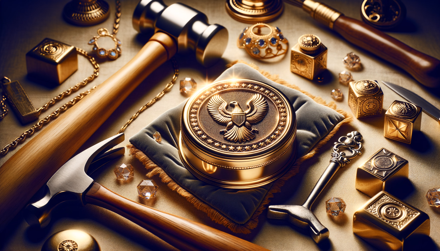 Пробирная палата: золотой орёл, молоток и голограмма