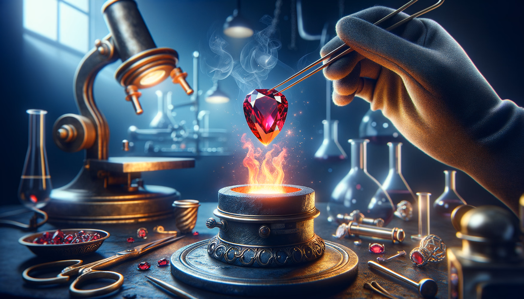 Синтетические корунды и шпинели: Вернейль, флюс