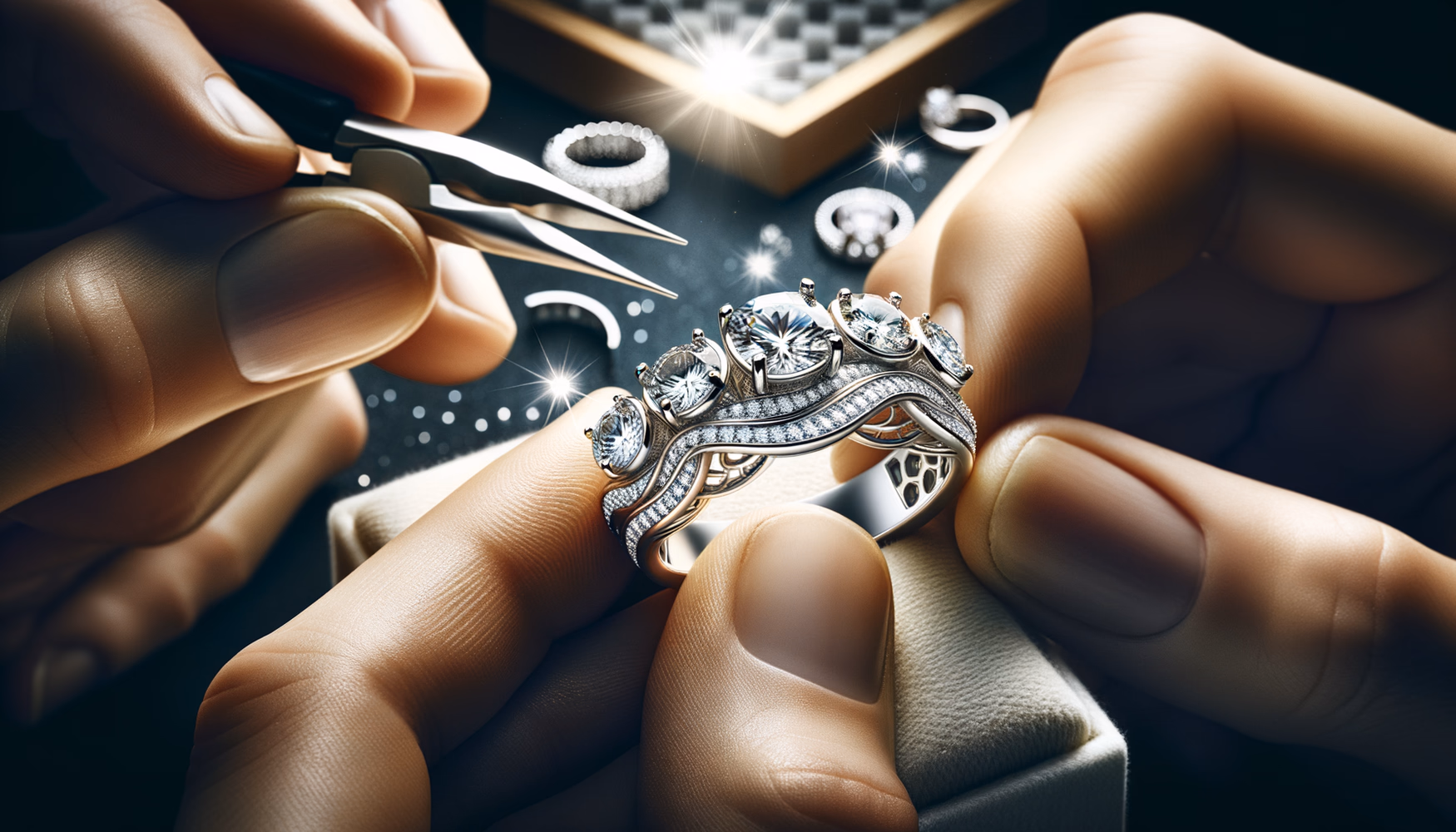 Типы закрепок камней: крапан, каст, канал, паве