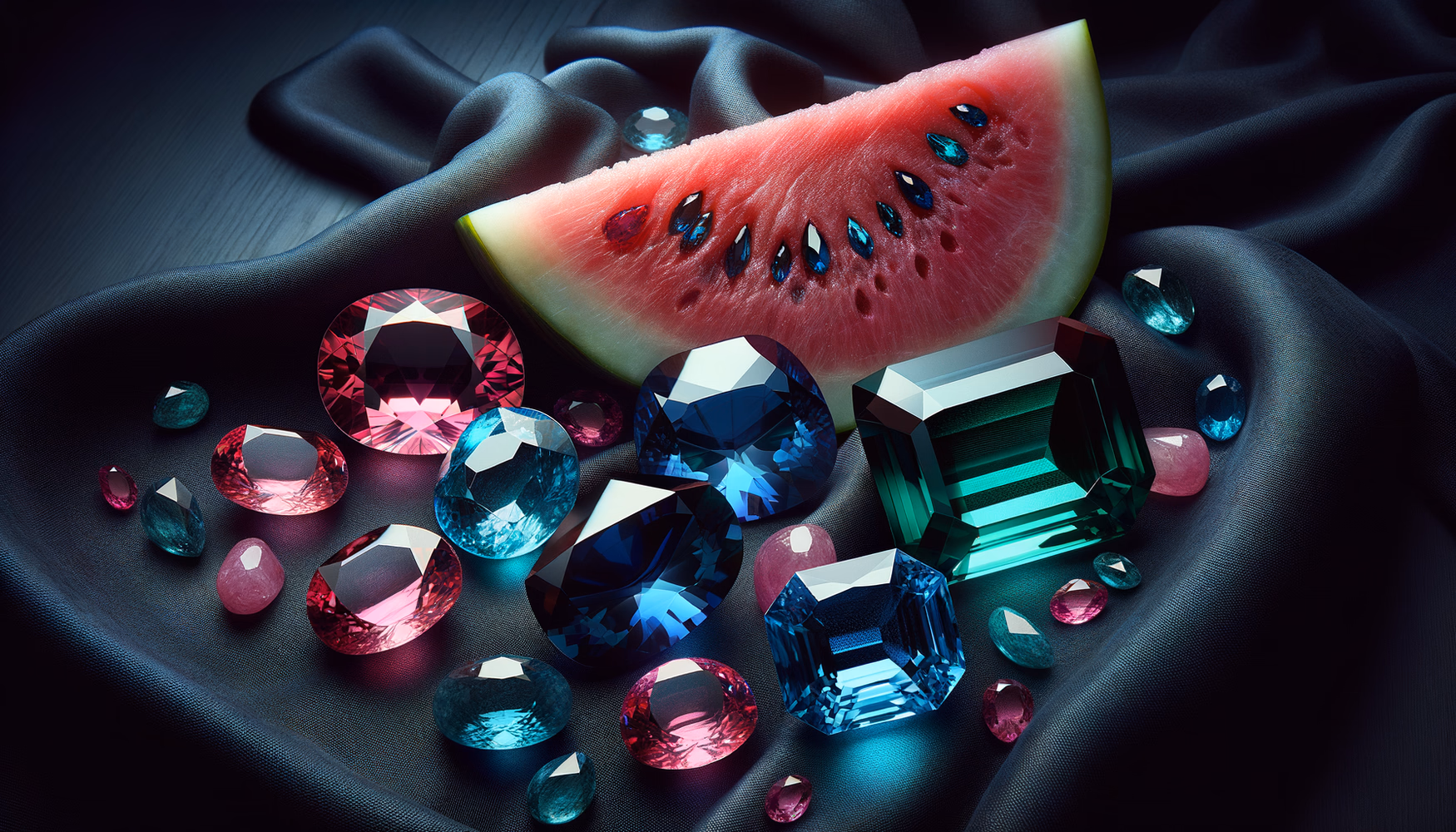 Турмалины: параиба, рубеллит, индиголит, арбузный