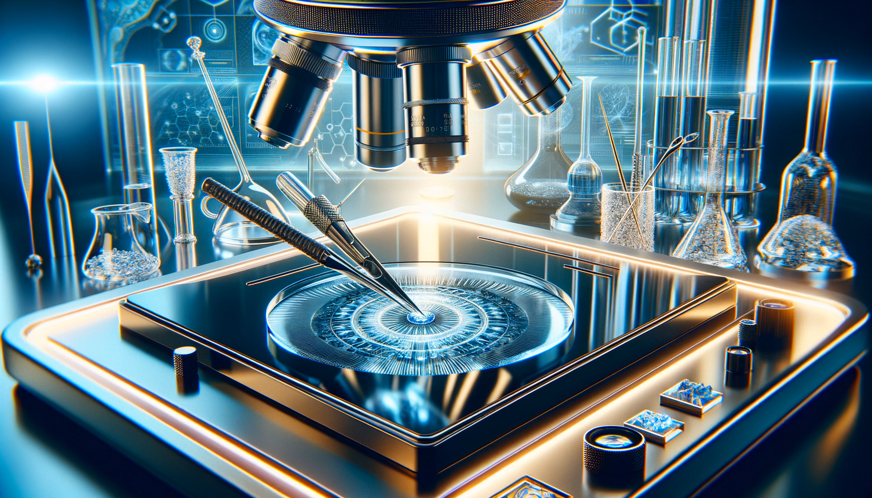 Очистка микроповерхностей под микроскопом