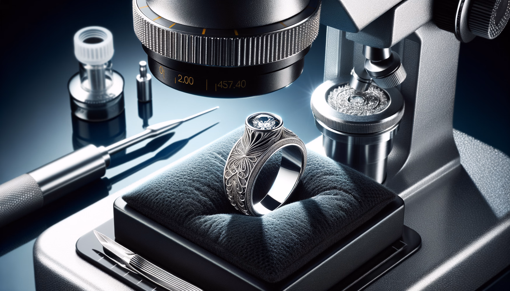 Очистка платиновых изделий под микроскопом