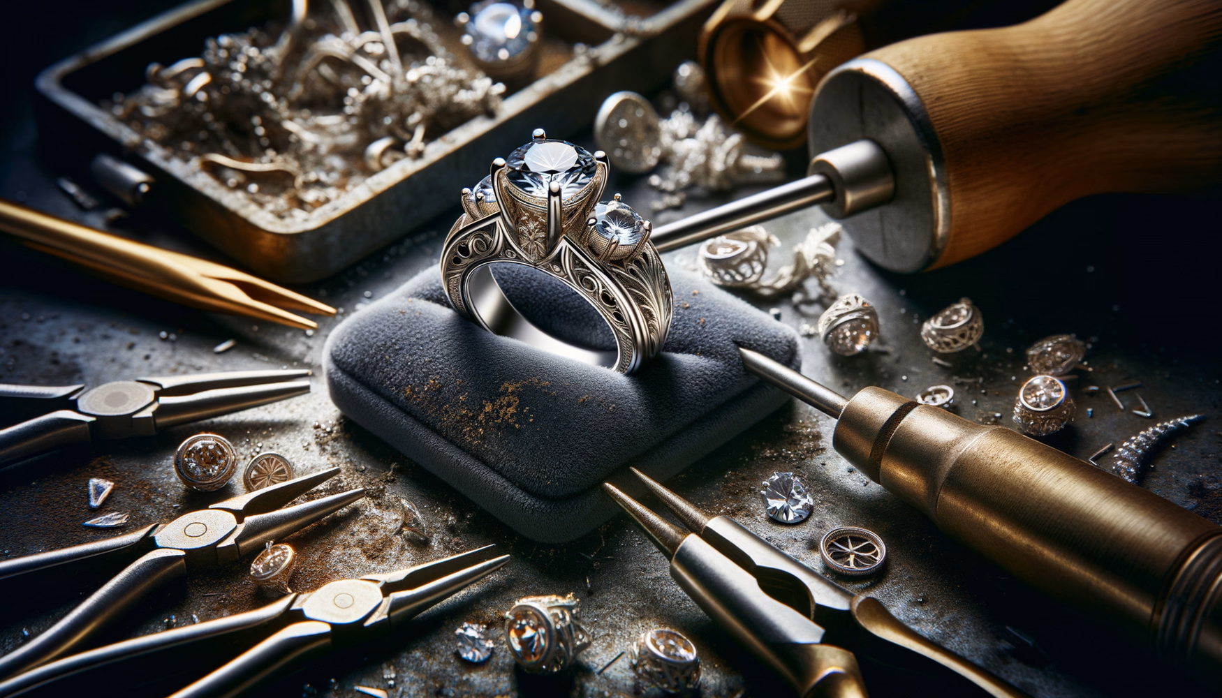 Очистка платиновых оправ после пайки